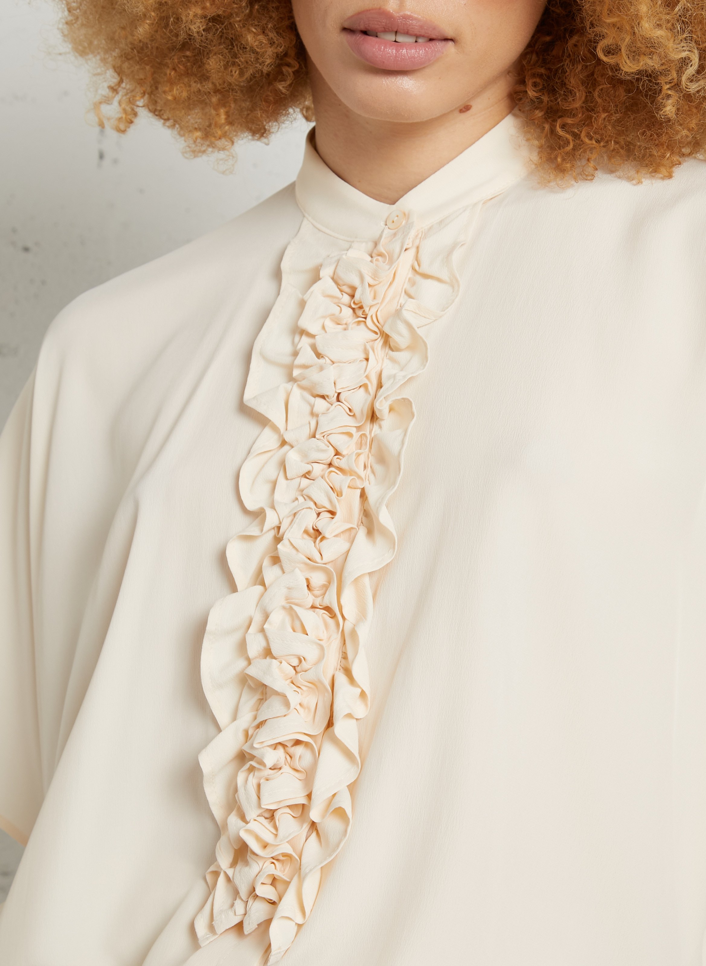 Chemise oversize col rond MOMONI Beige