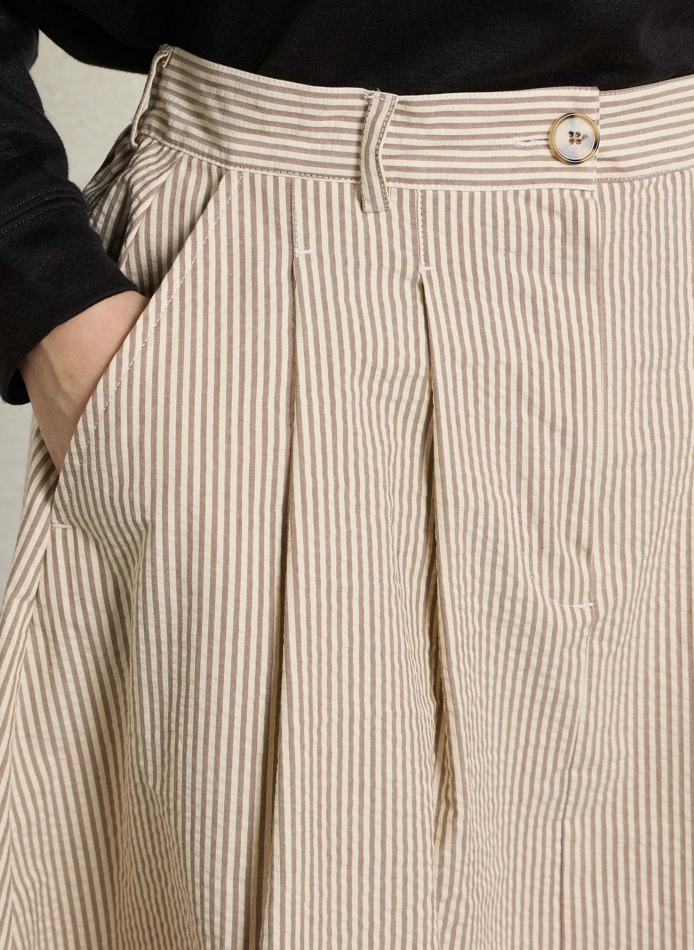 Striped cotton midi skirt RUE DE TOKYO Multicolored