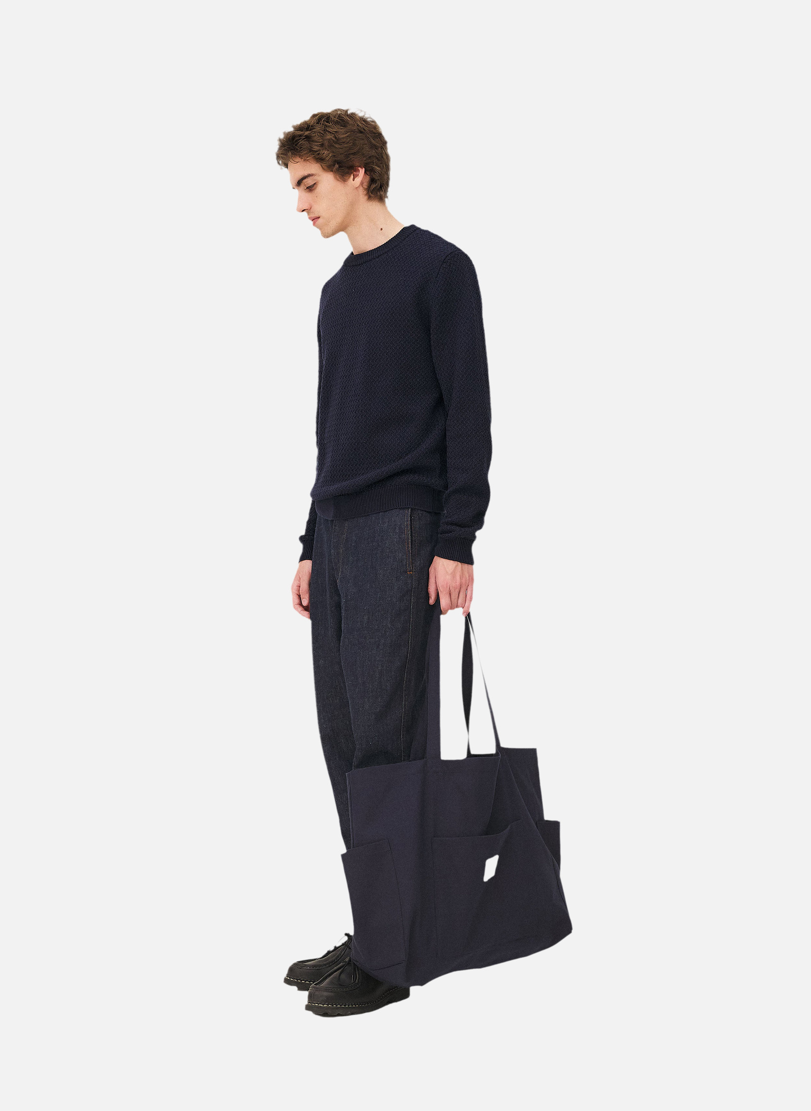 Long-sleeve polo ROMA NAVY Noyoco Blue