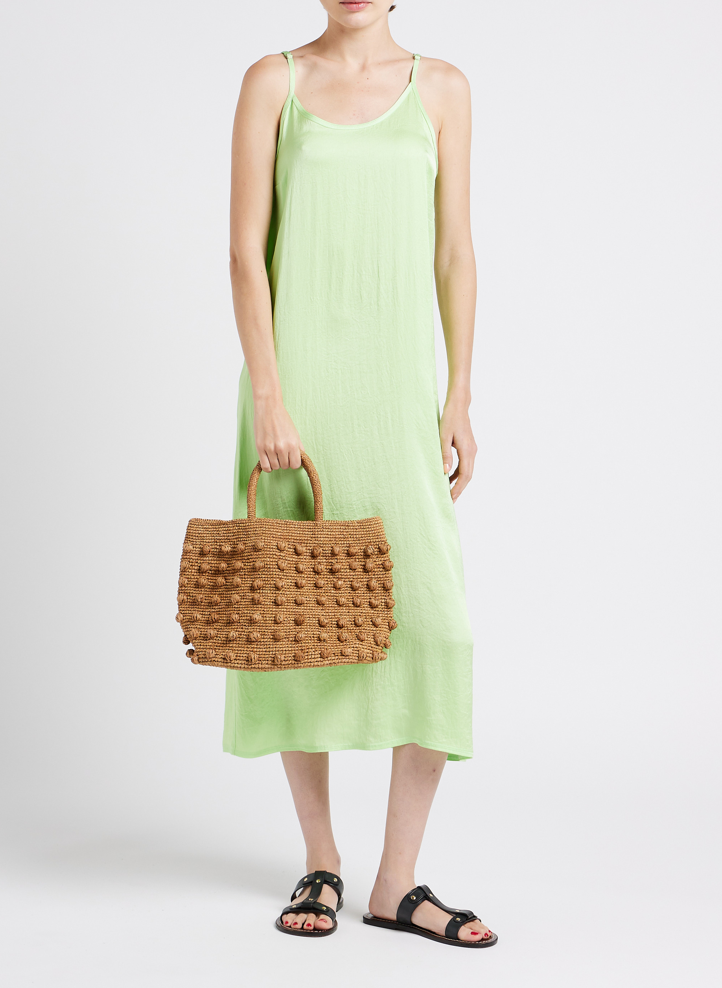 Sac à main en raphia  CAMALYA Beige
