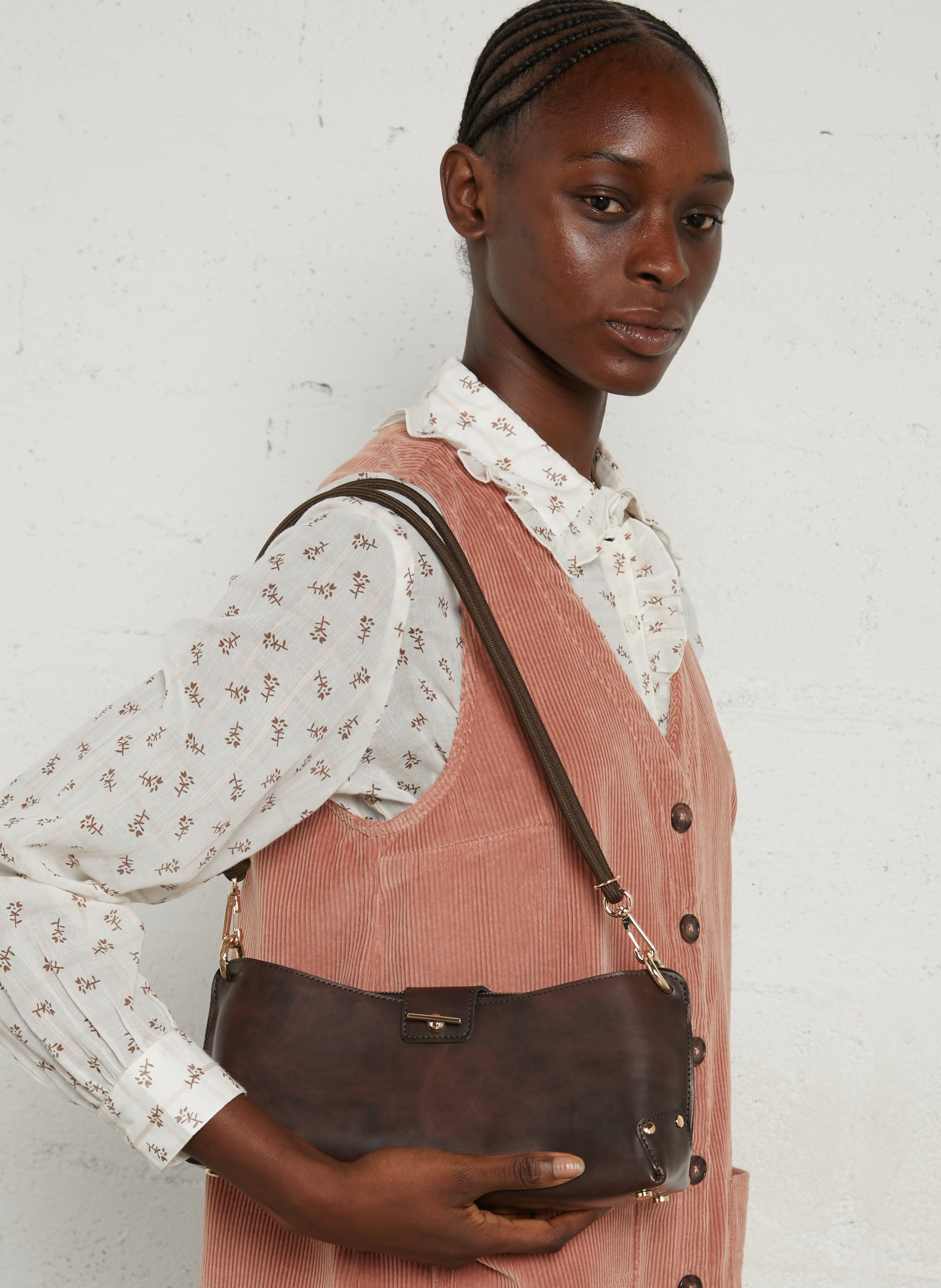 Sac bandoulière en cuir CRAIE STUDIO Noir