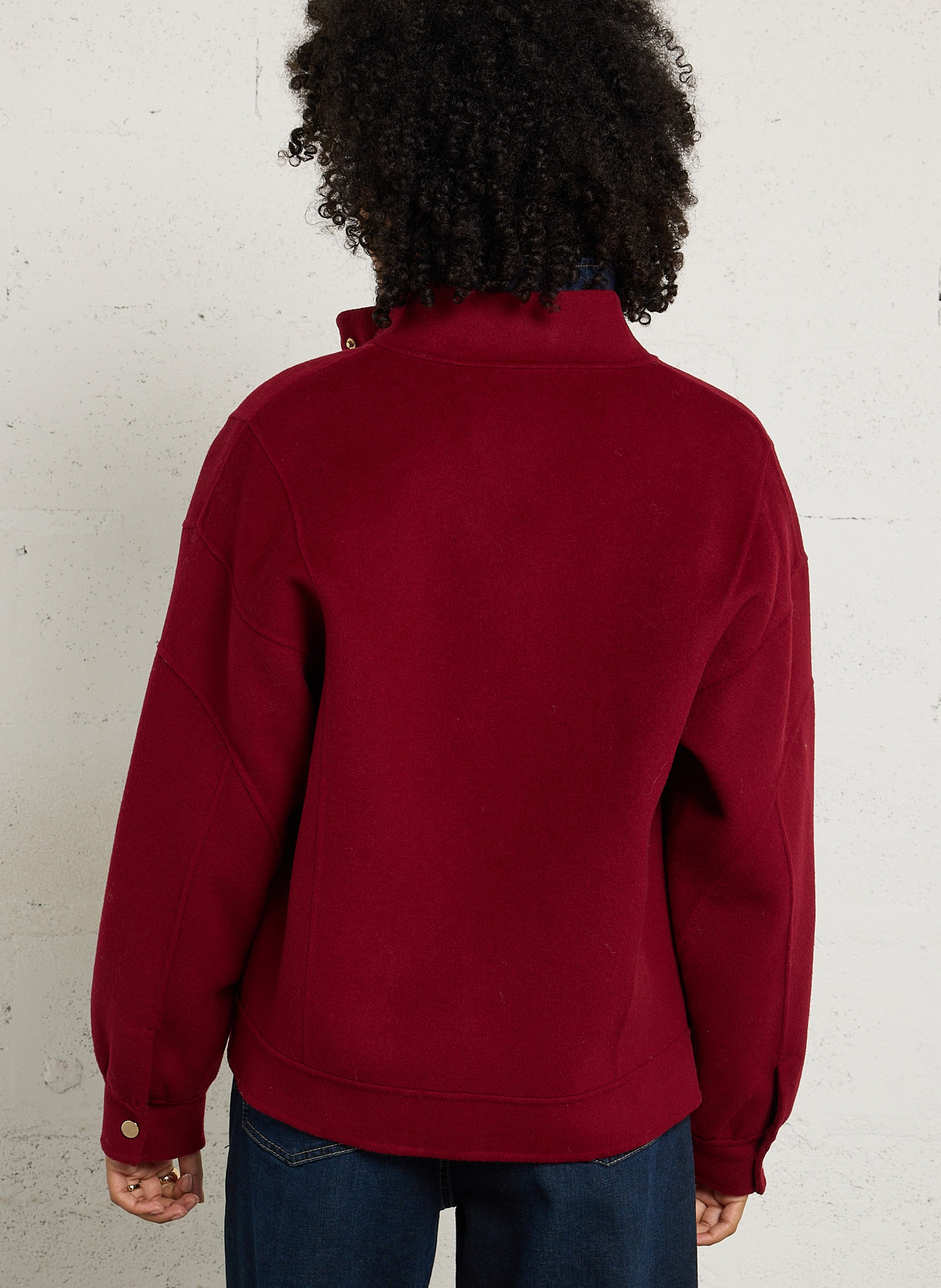 Gerade geschnittene Jacke aus Wollmix MAISON 123 Rot