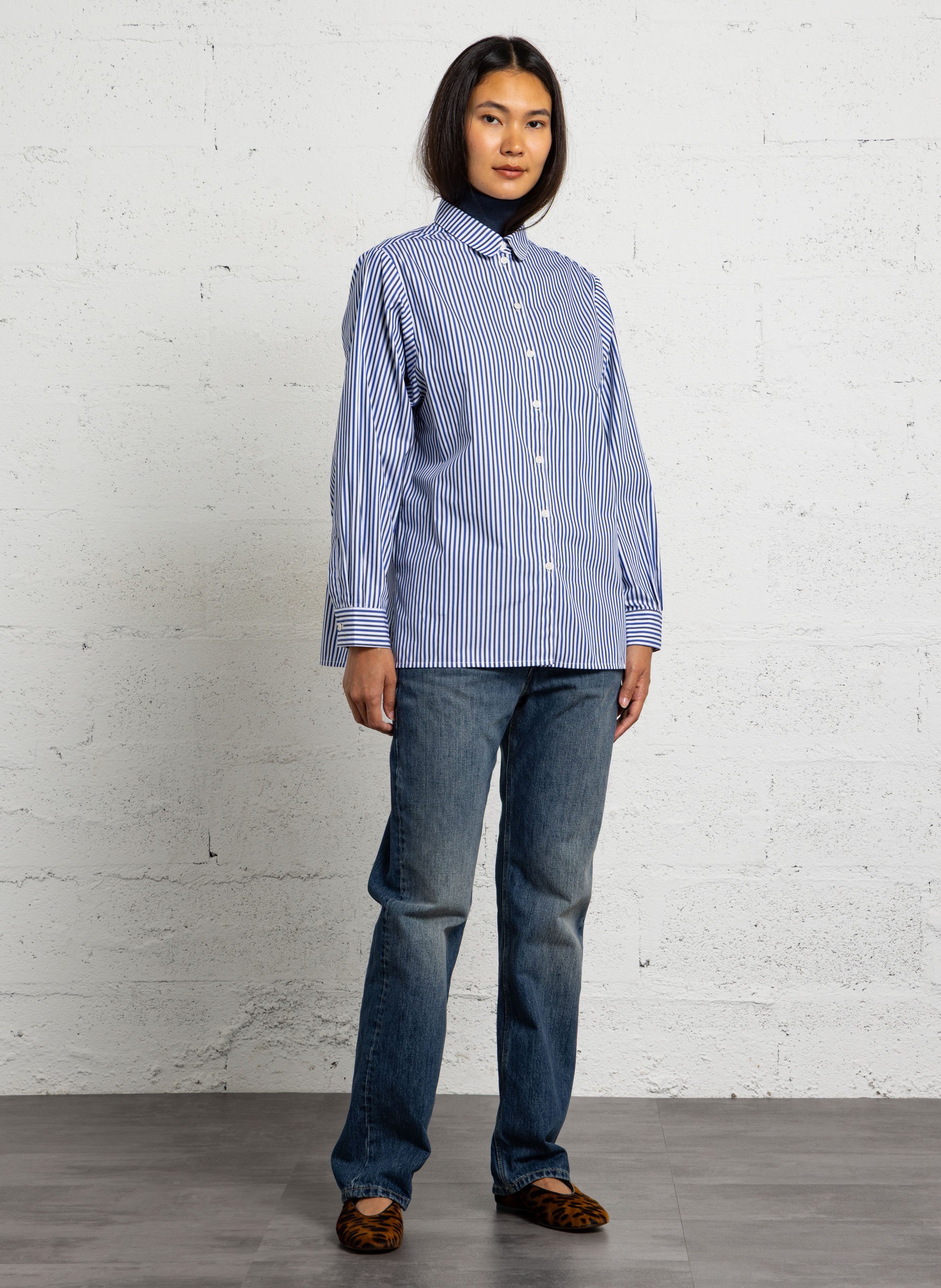Straight Cut Jeans aus Bio-Baumwolle SOEUR Blau