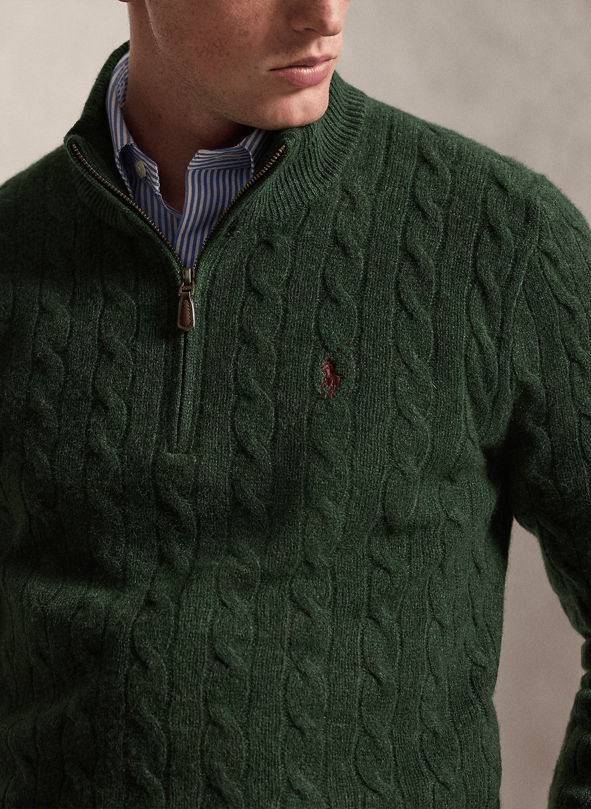Magenta - Pullover mit Stehkragen, aus Wollmix POLO RALPH LAUREN Grun