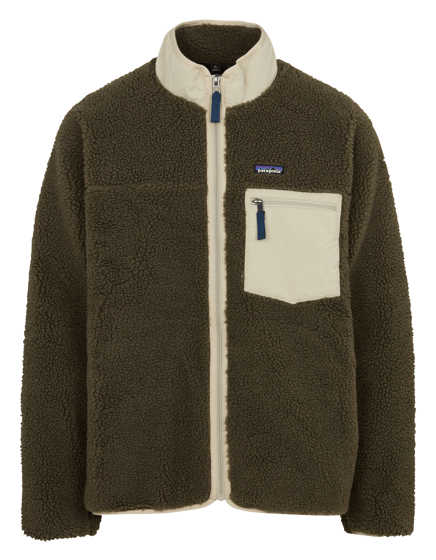 Sherpa jack met opstaande kraag PATAGONIA Groen