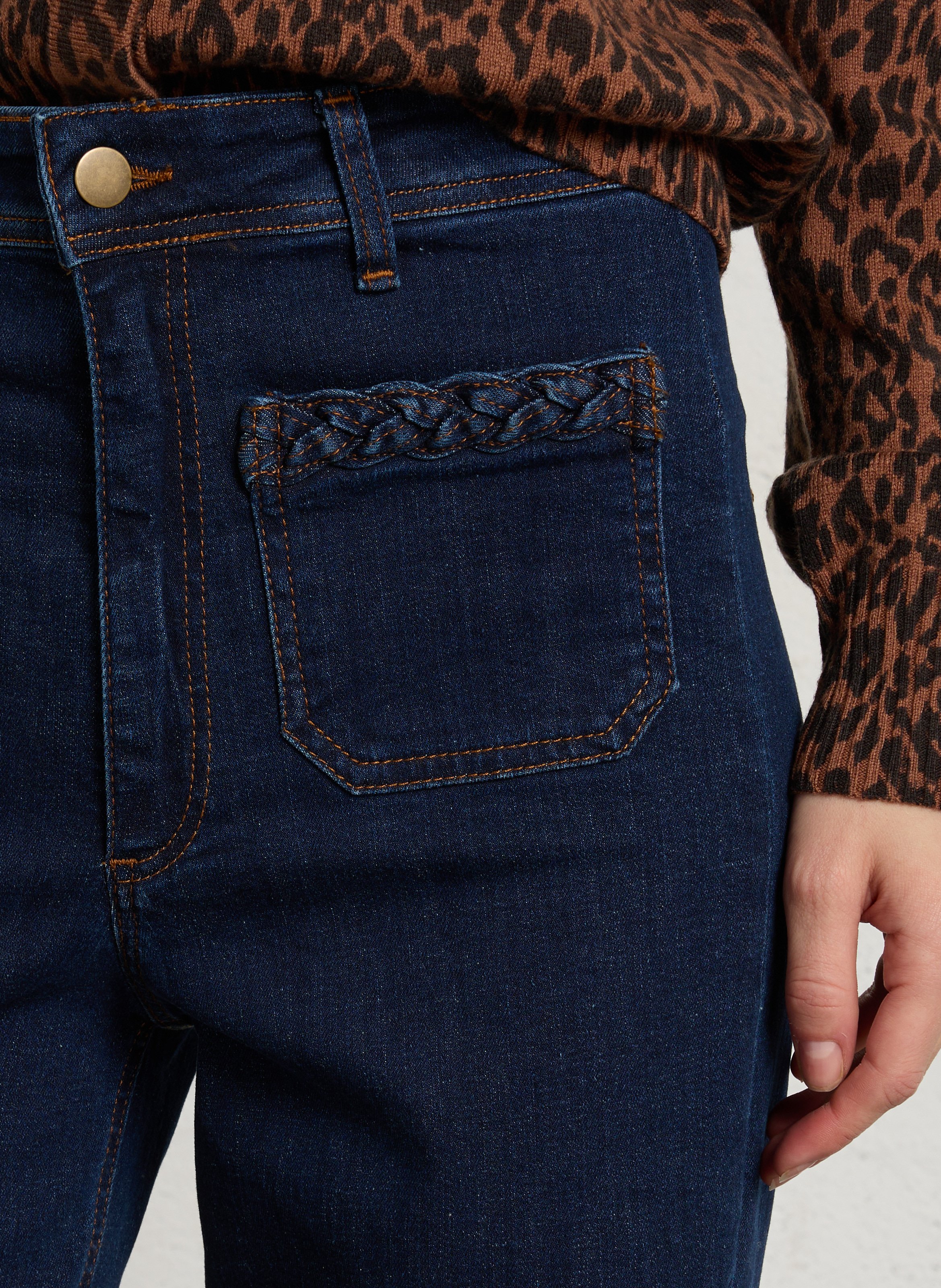 Weite Jeans aus Baumwoll-Mix MAISON HOTEL Blau