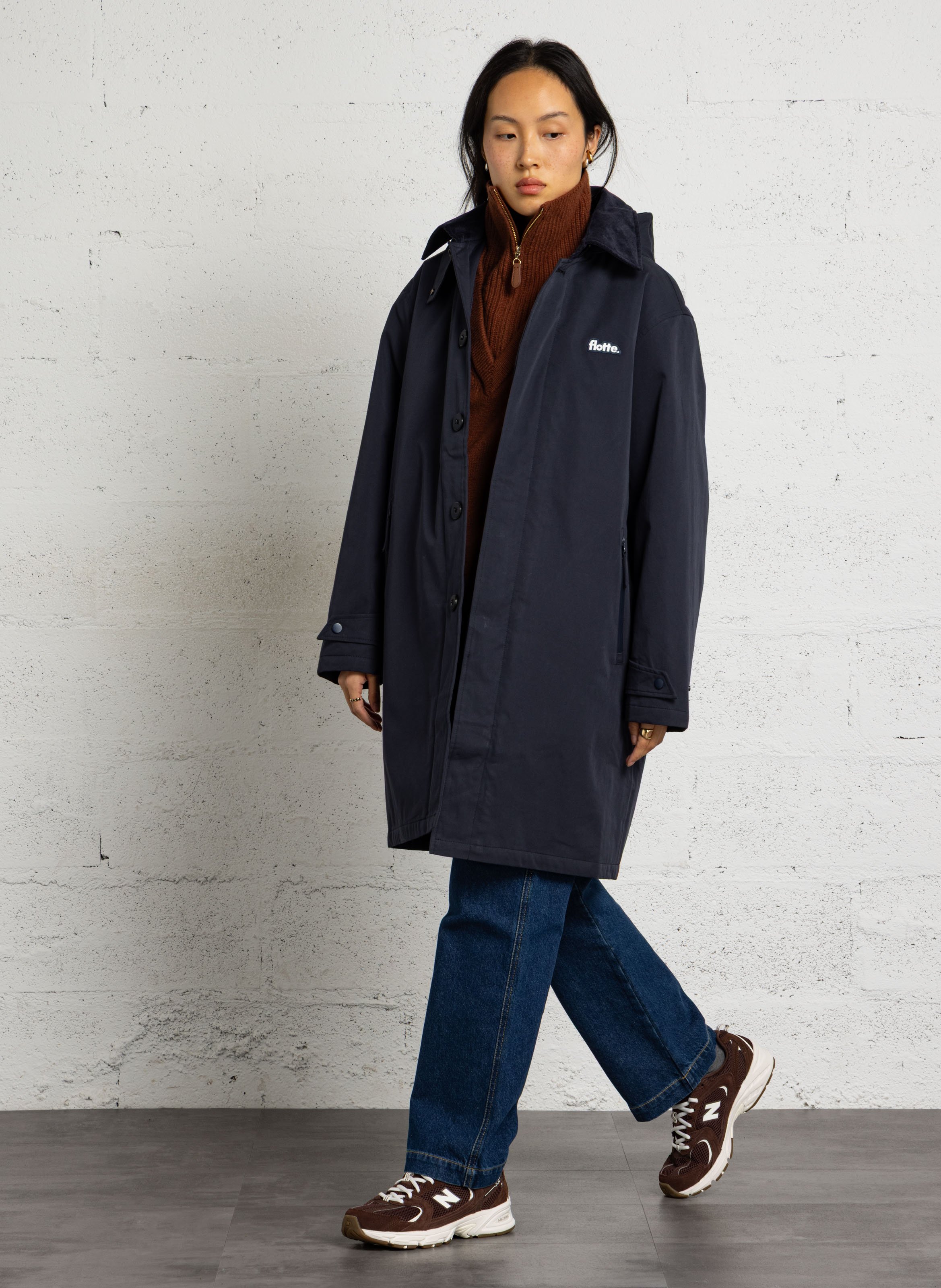 Straight cotton-blend raincoat FLOTTE