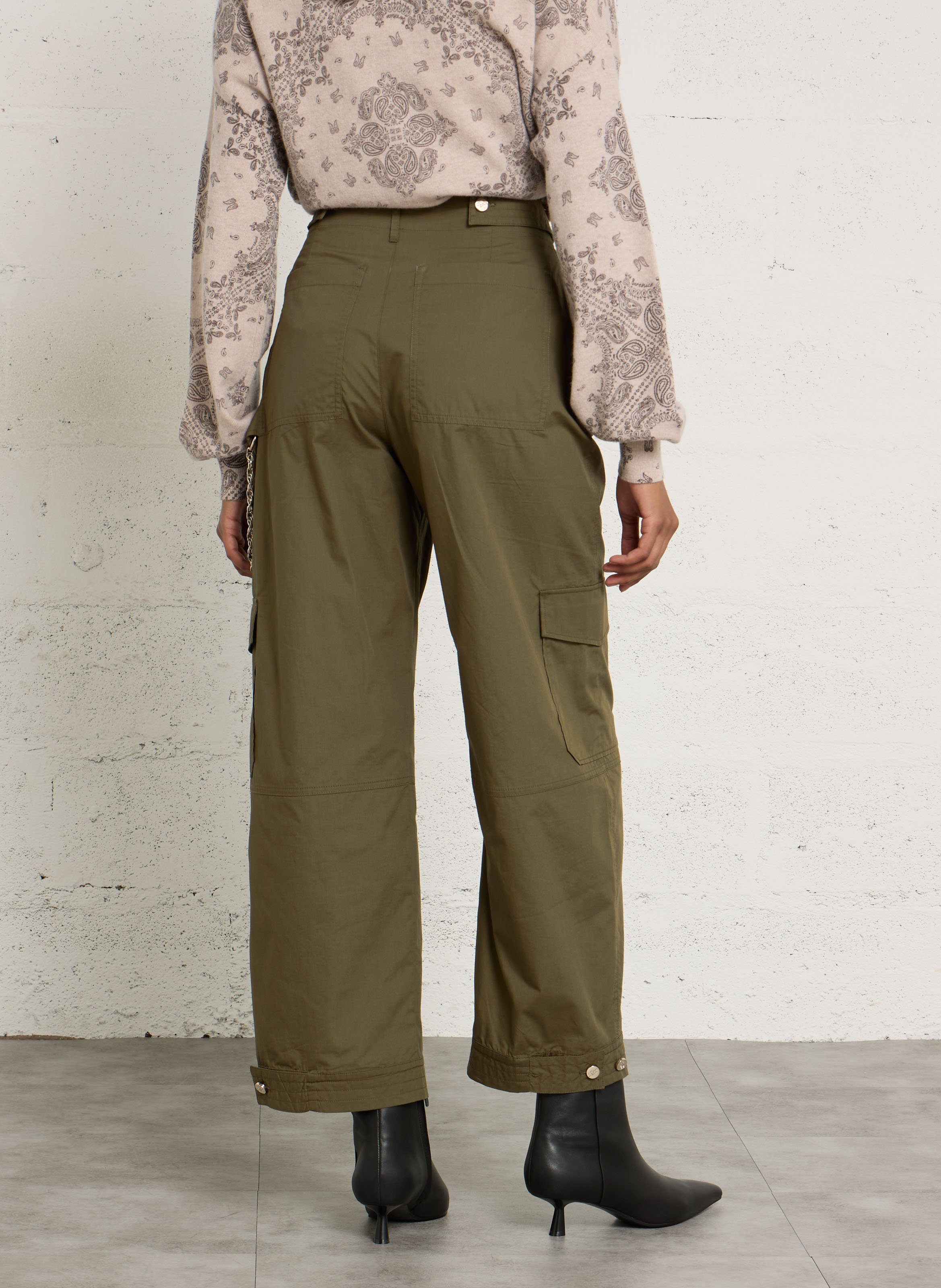 Cotton cargo pants BERENICE Khaki