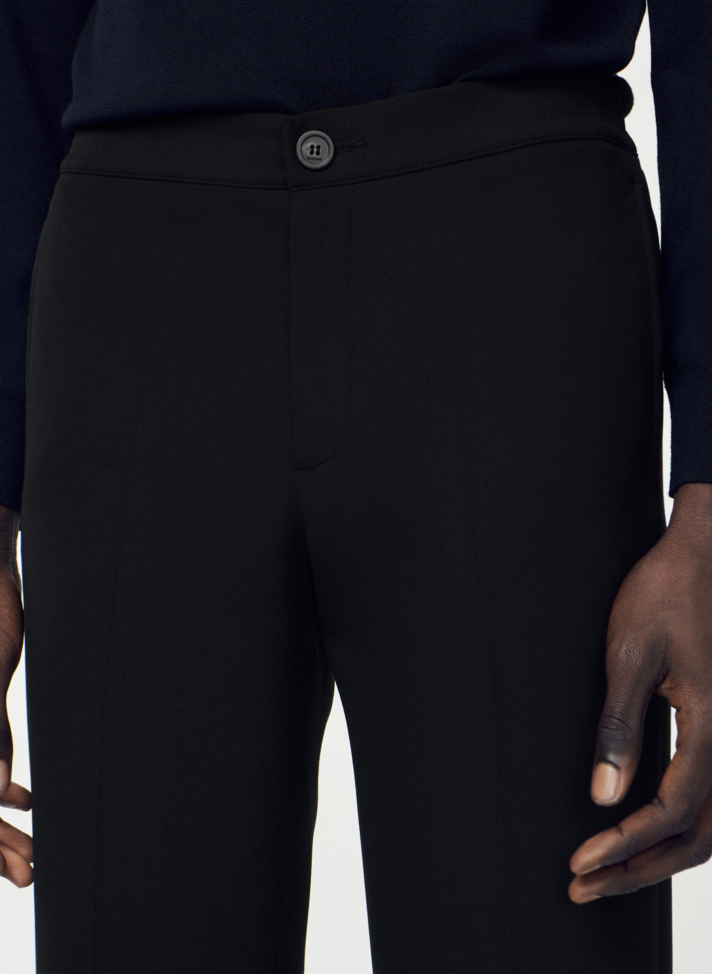 Pantalon droit  SANDRO Noir
