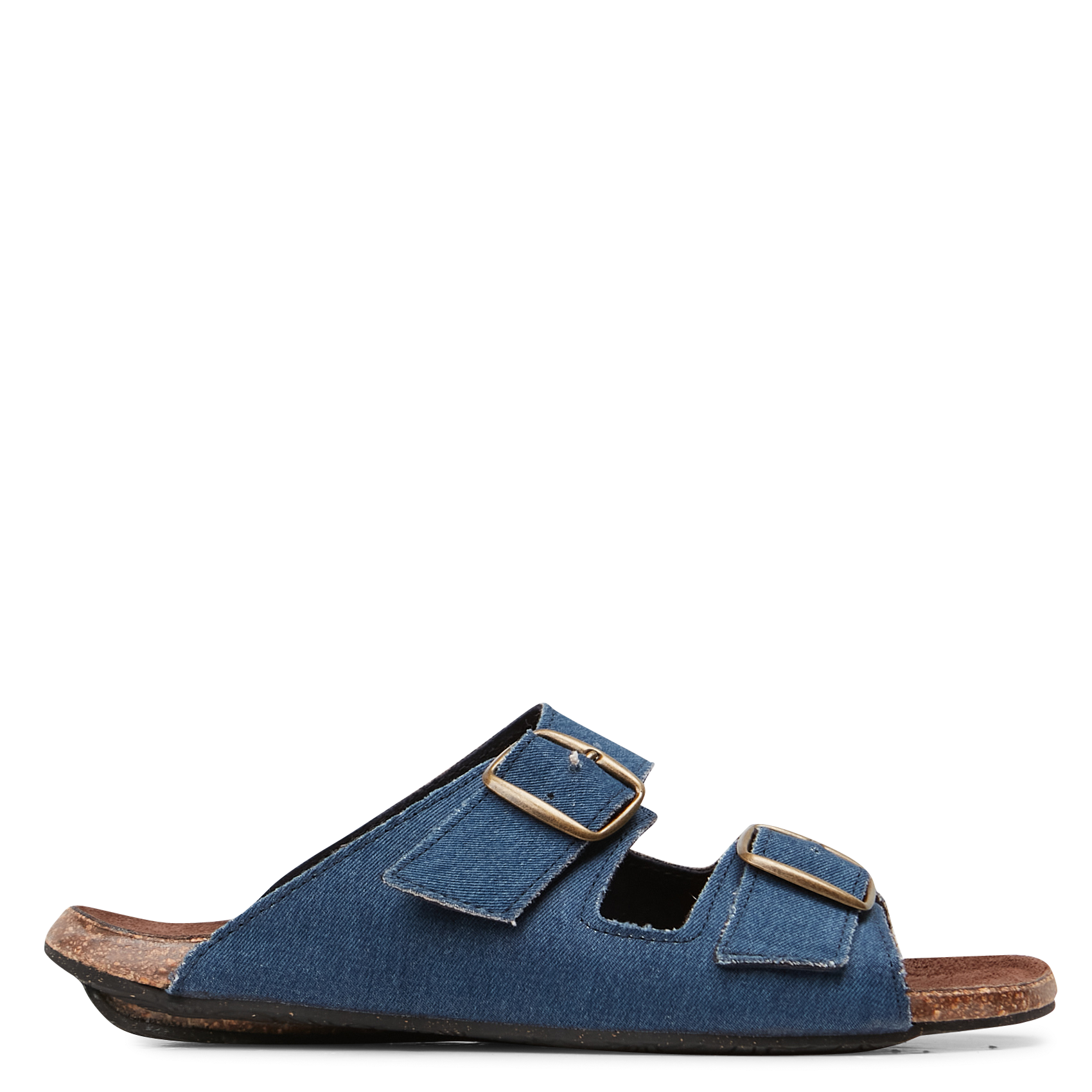 Sandales plates en tissus BOSABO Bleu