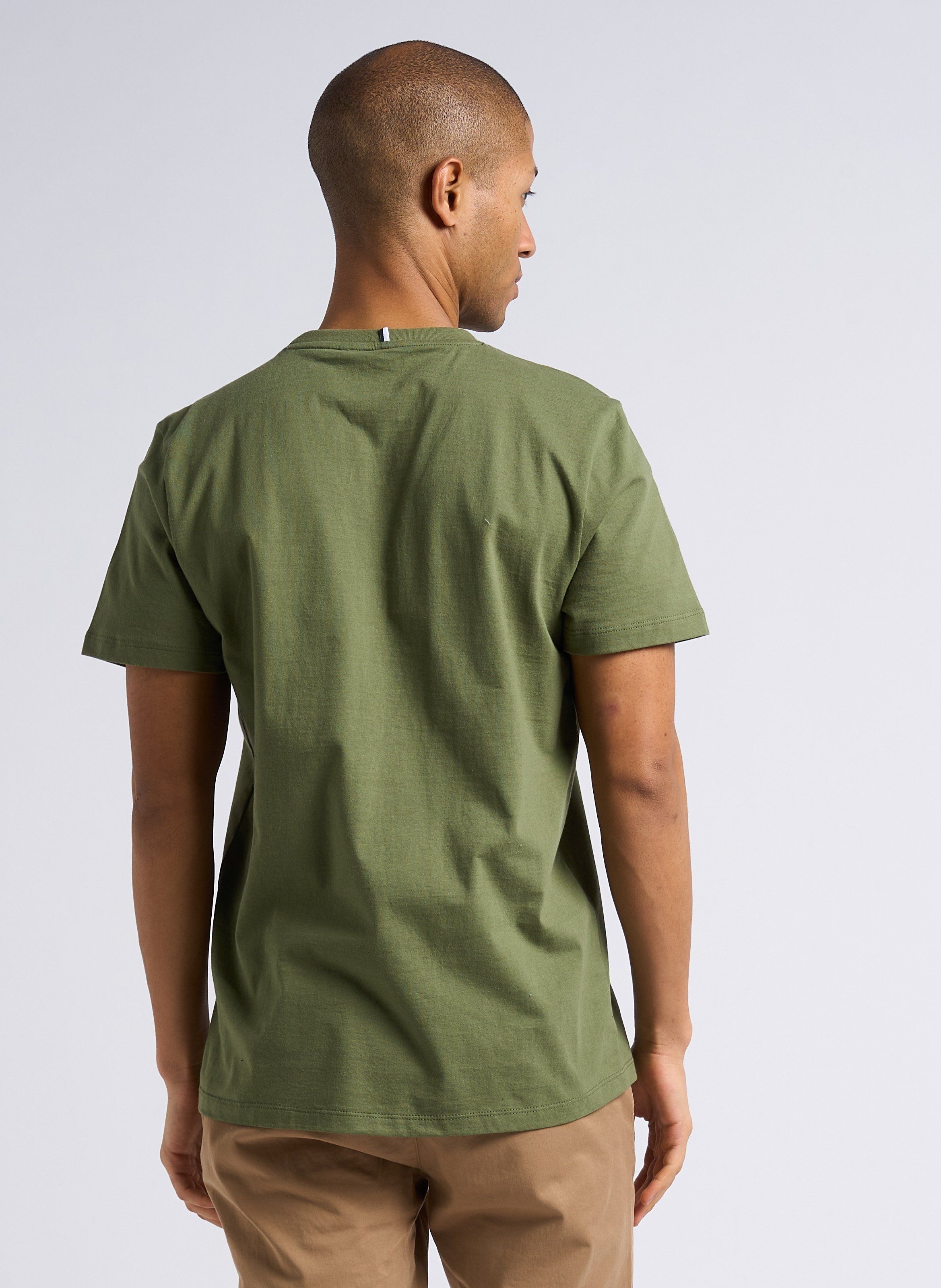 Besticktes T-Shirt aus Baumwoll-Mix, Regular Fit FAGUO Khaki