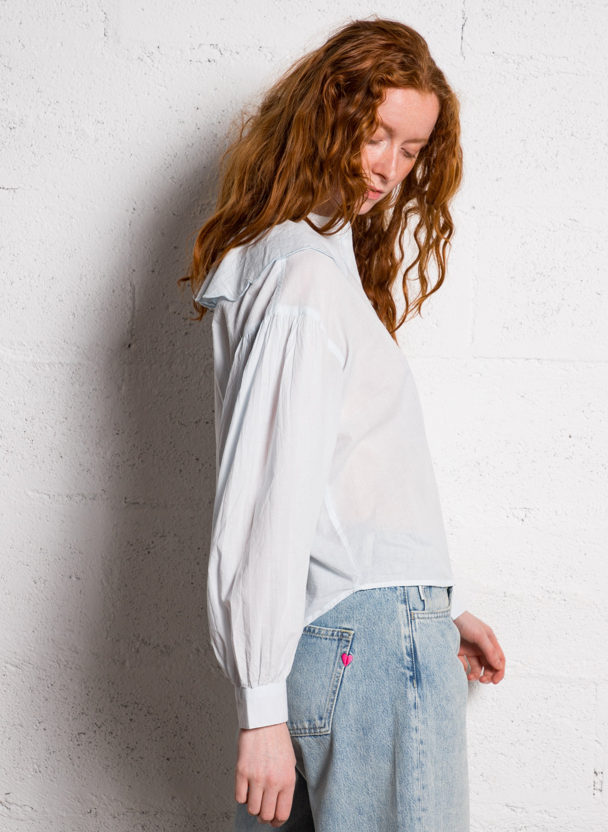 Colonel plain shirt THE TINY BIG SISTER Blue