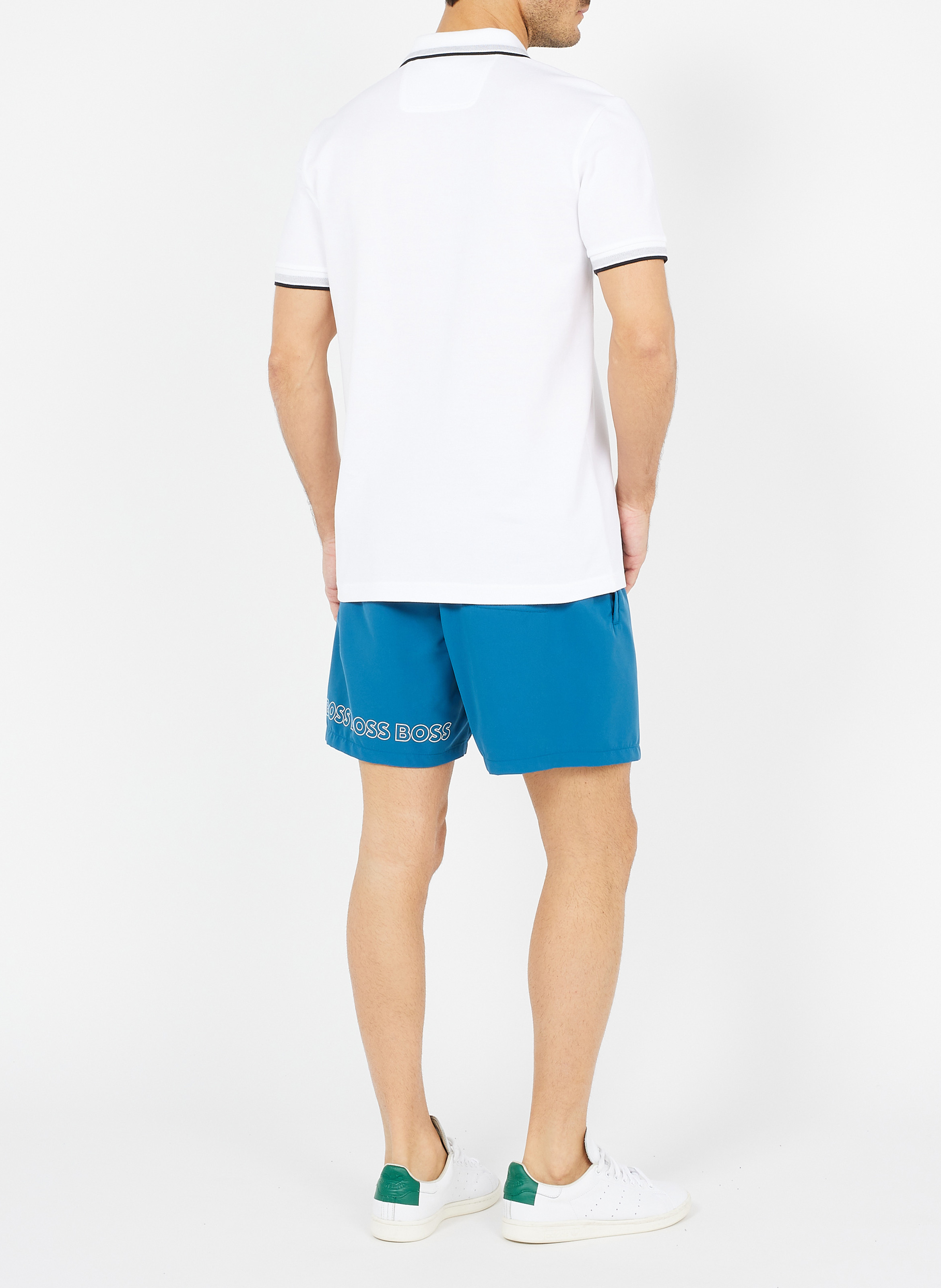 Regular-fit cotton polo shirt BOSS White