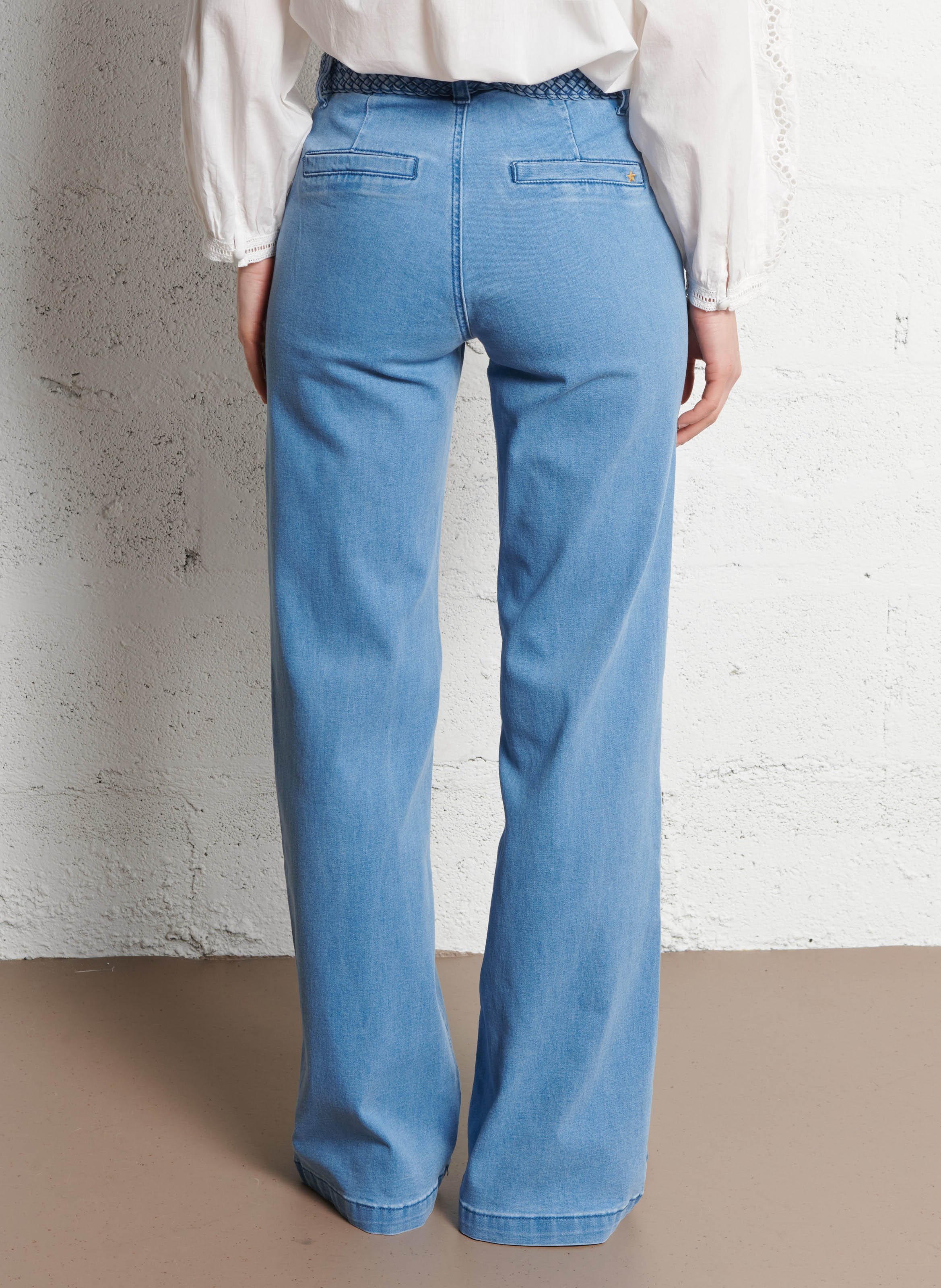 Jean flare en coton mélangé LA PETITE ETOILE Jean Stone