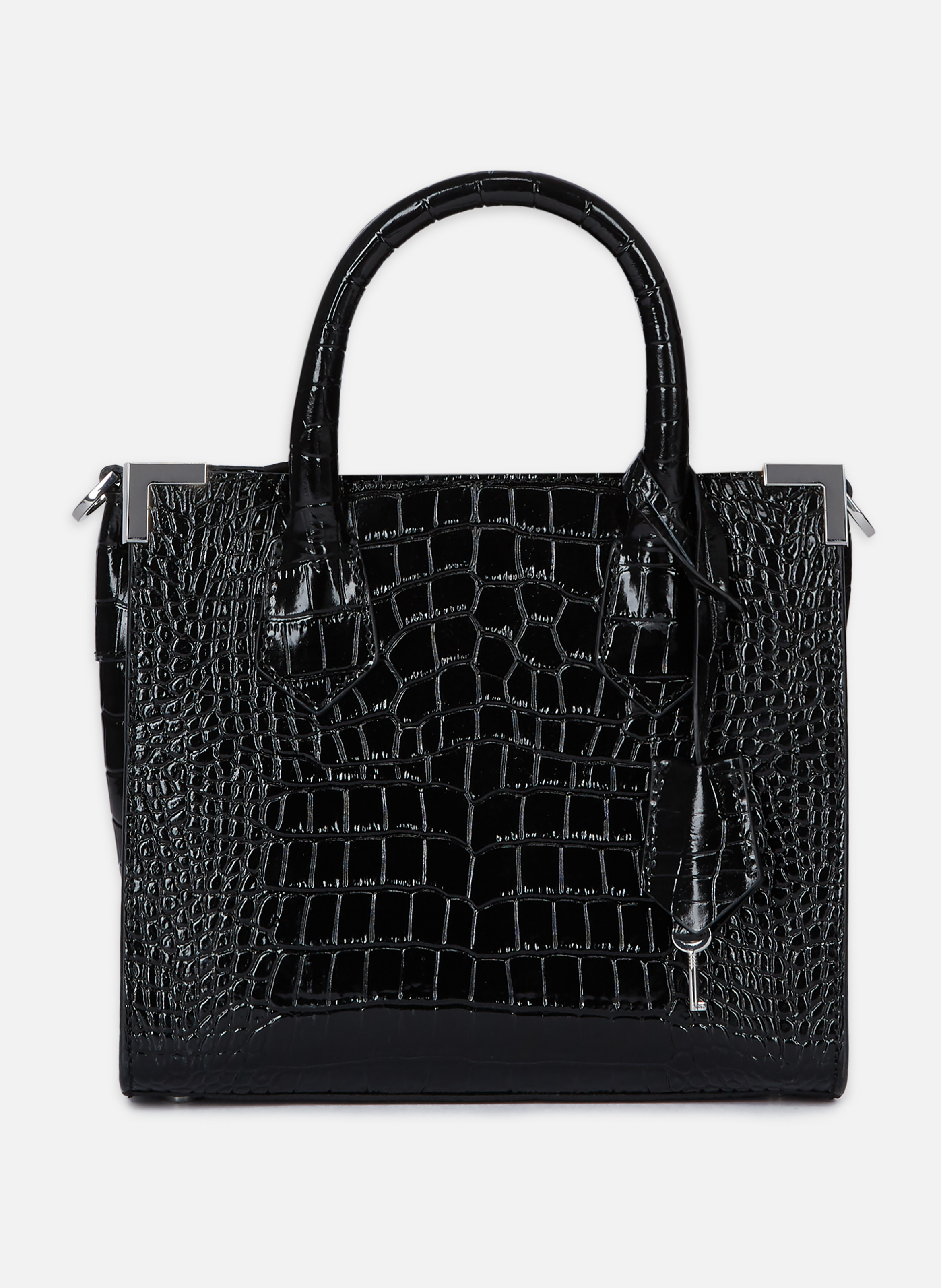 Embossed leather ming medium bag THE KOOPLES Black
