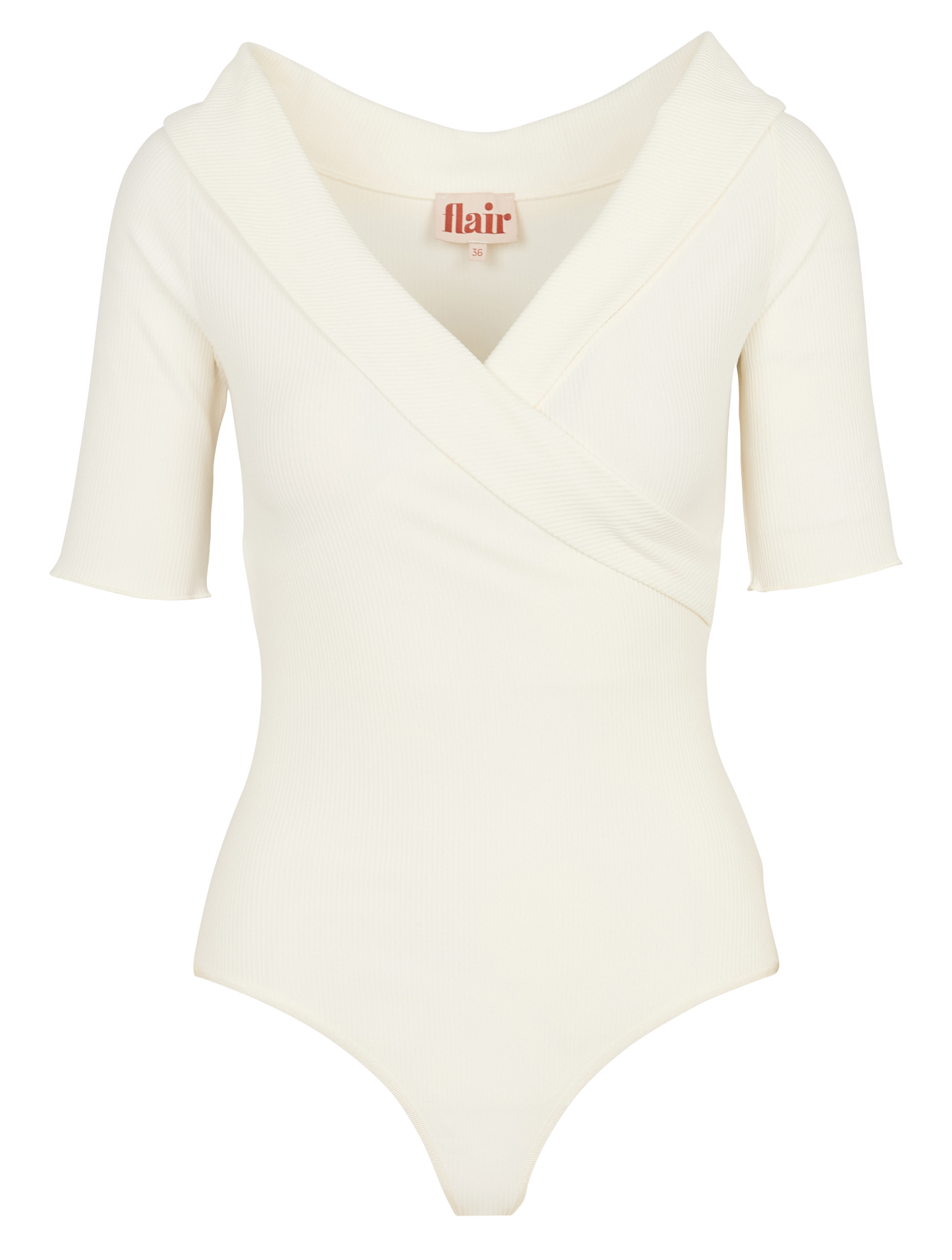 Wrap neckline bodysuit MANAL Ecru