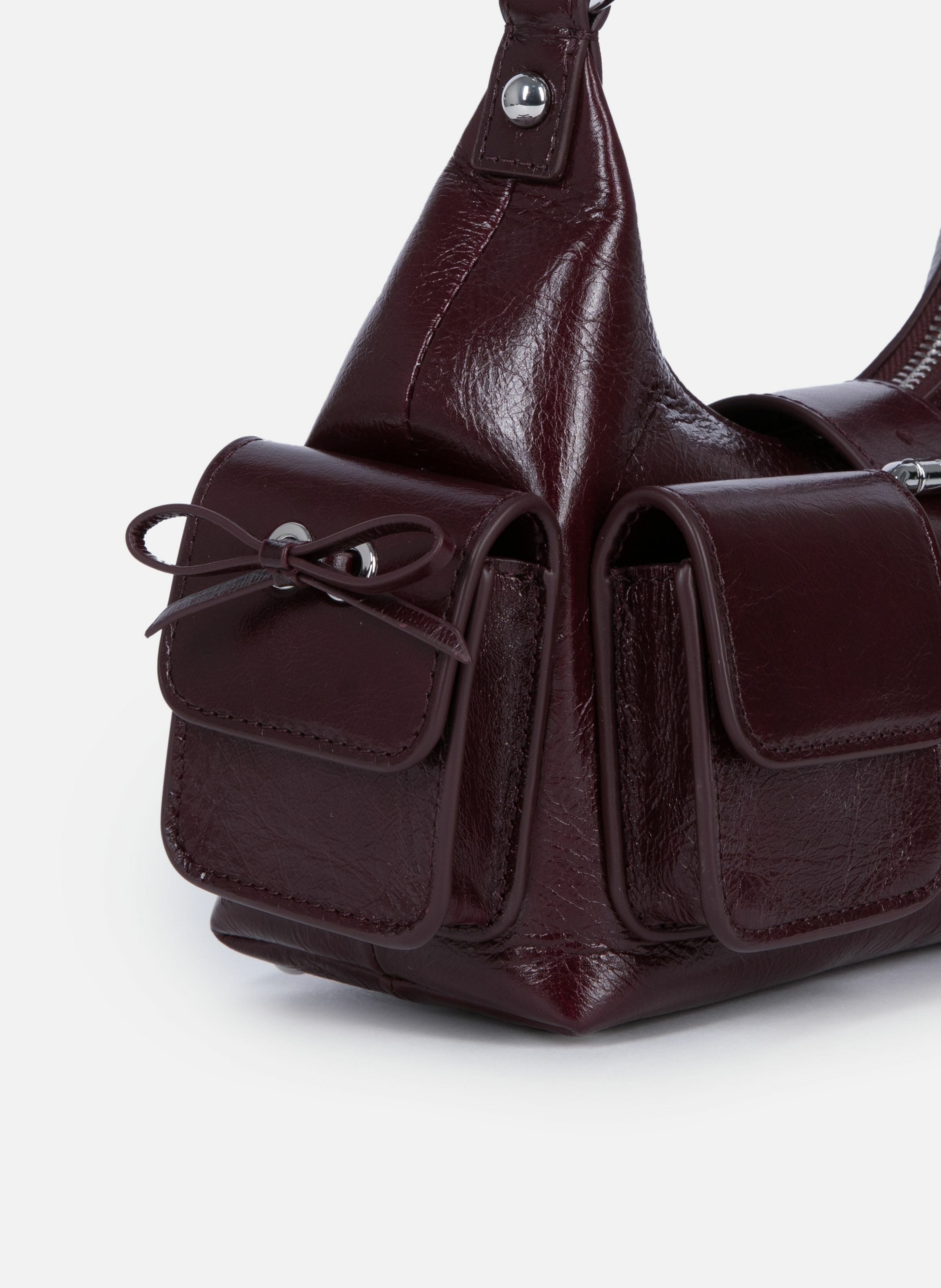 Sac amelia small en cuir craquelé THE KOOPLES Rouge
