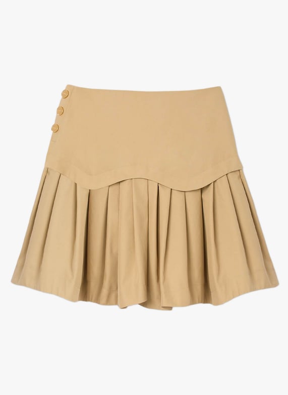 Jupe courte avec boucle beige femme | Morgan Jupe courte avec boucle beige femme | Morgan