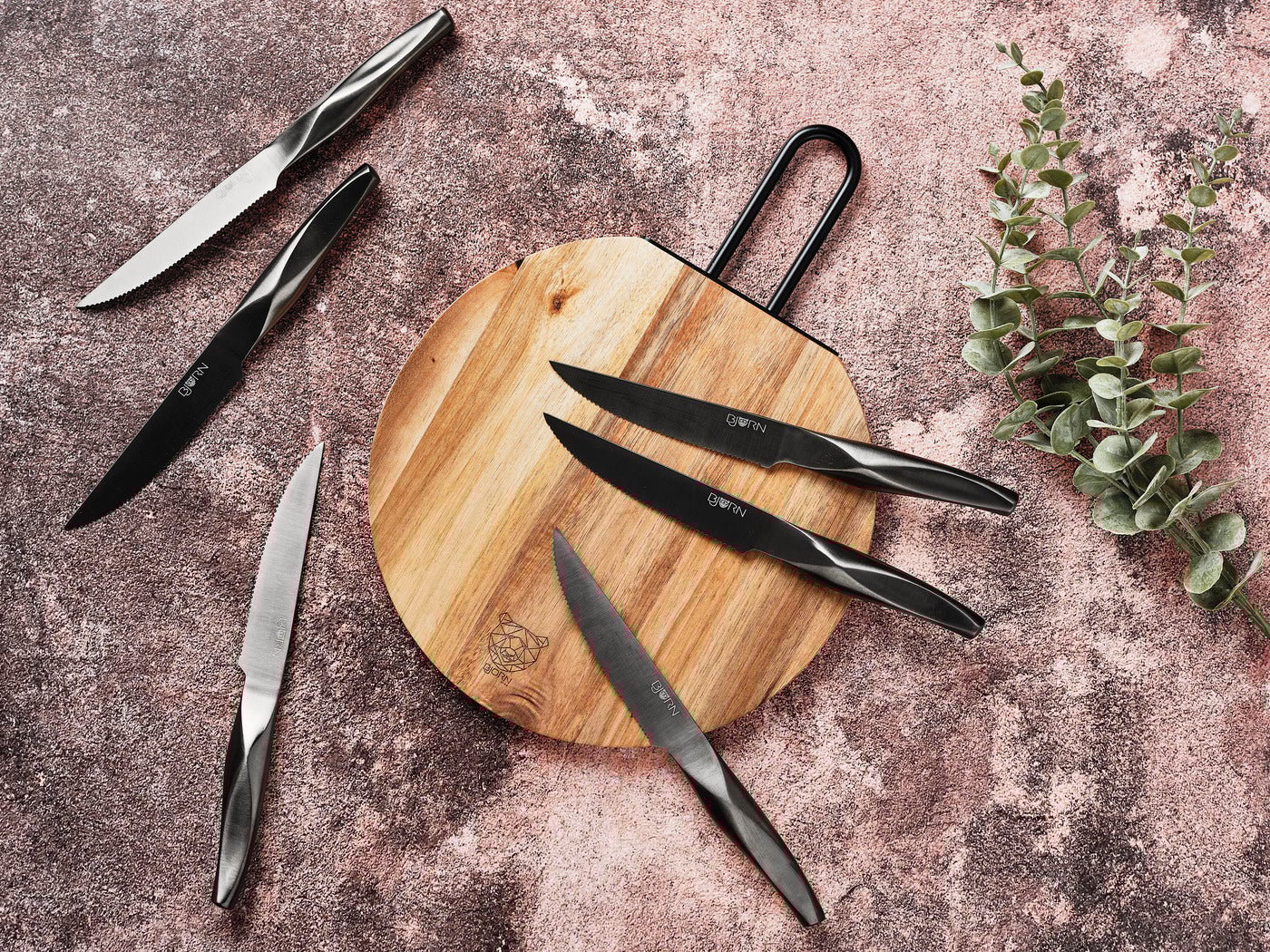 Larus Steak Knives - 6 pieces BJORN Grey