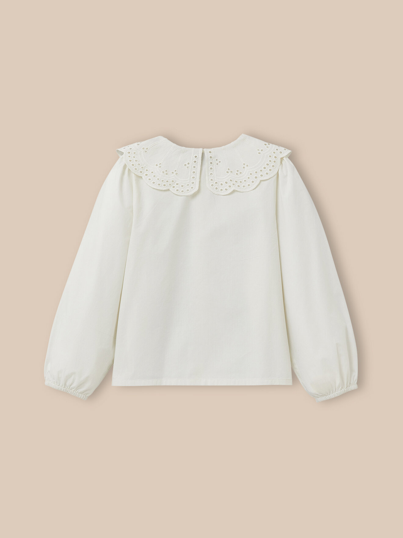 Maxi collar blouse CYRILLUS White