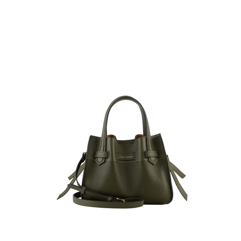 Handbag - cowhide leather POURCHET Khaki