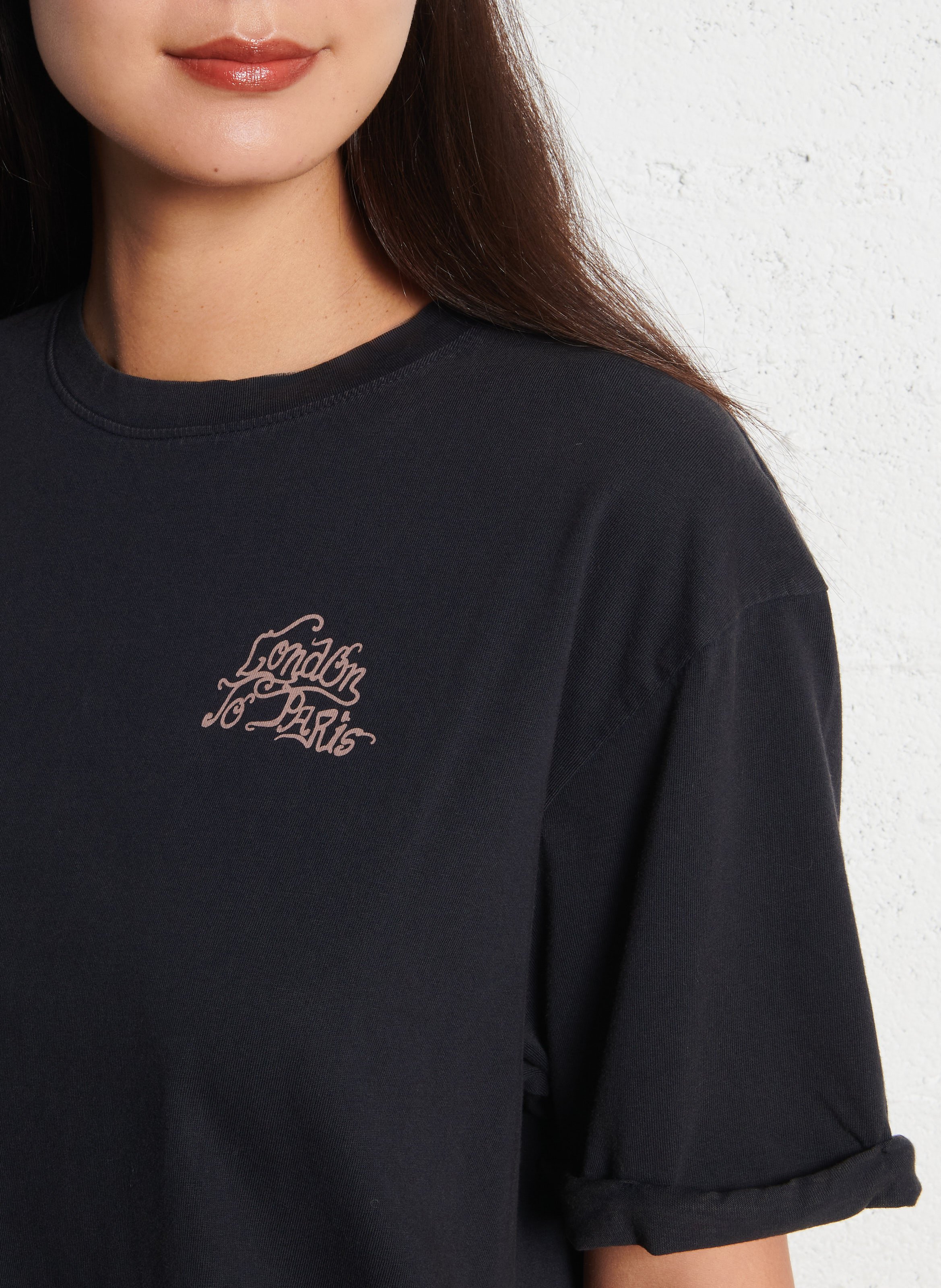 Tee-shirt col rond en coton  IKKS Gris