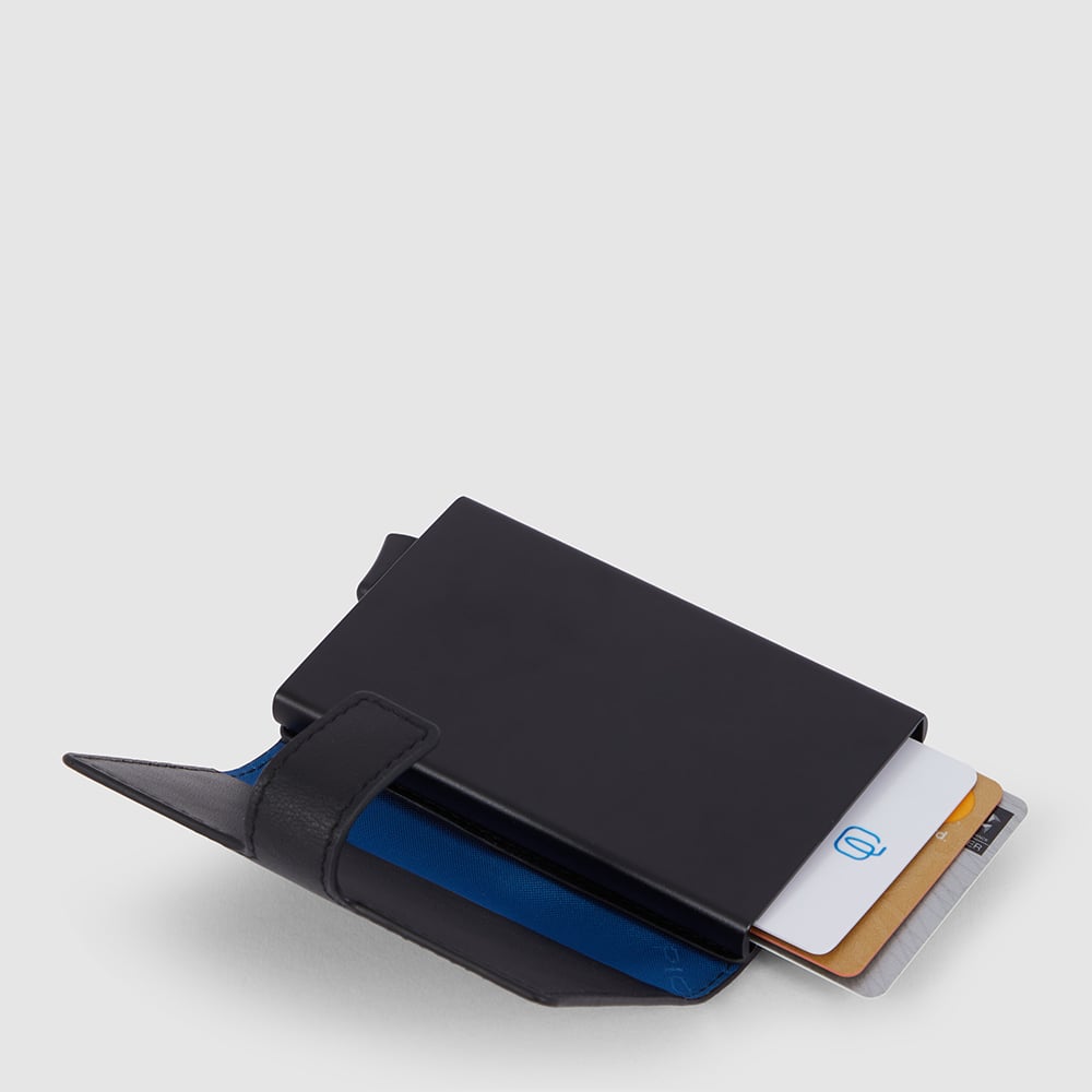Metal credit card holder with RFID protection PIQUADRO Black