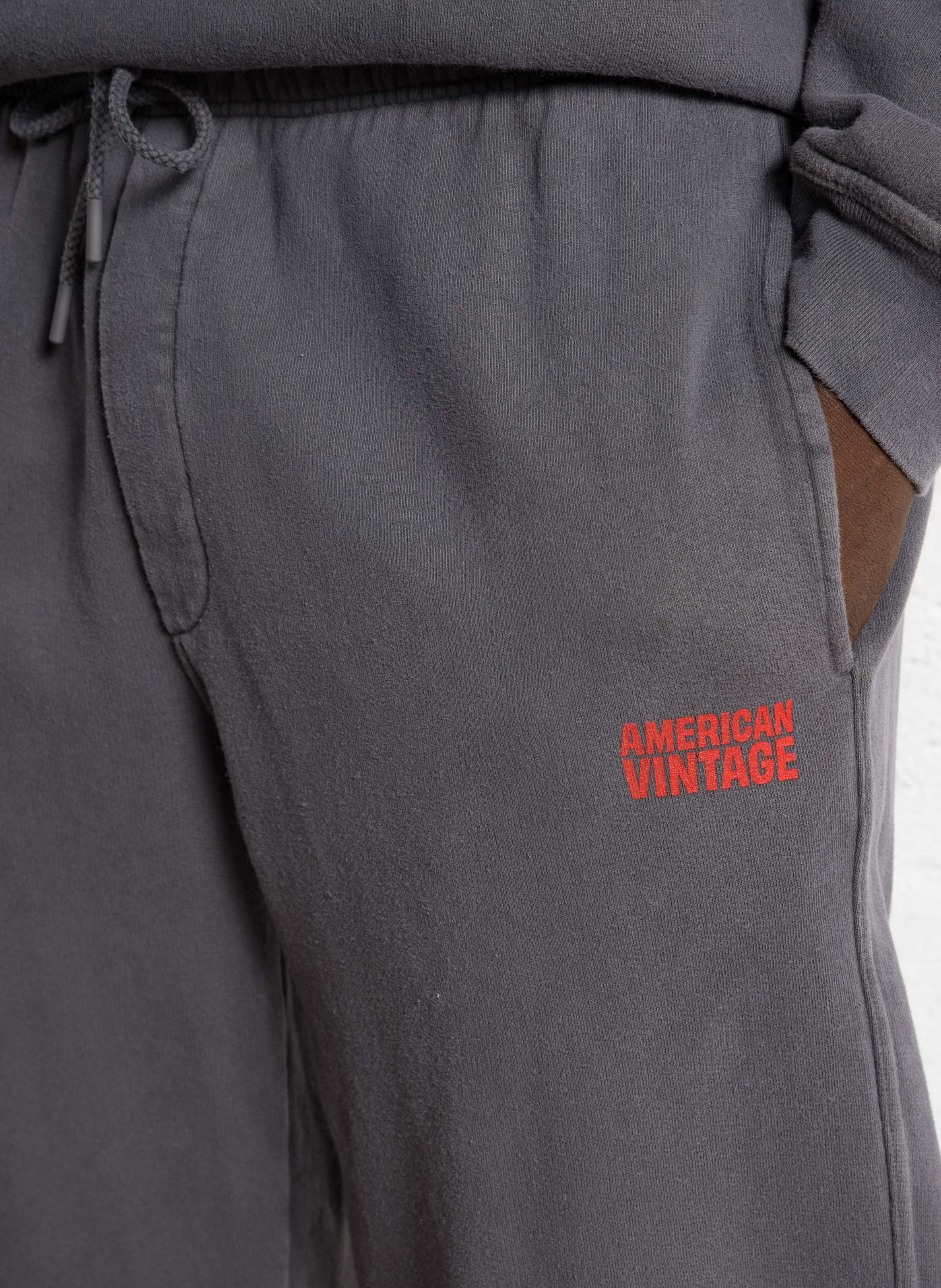 Straight cotton joggers AMERICAN VINTAGE Grey