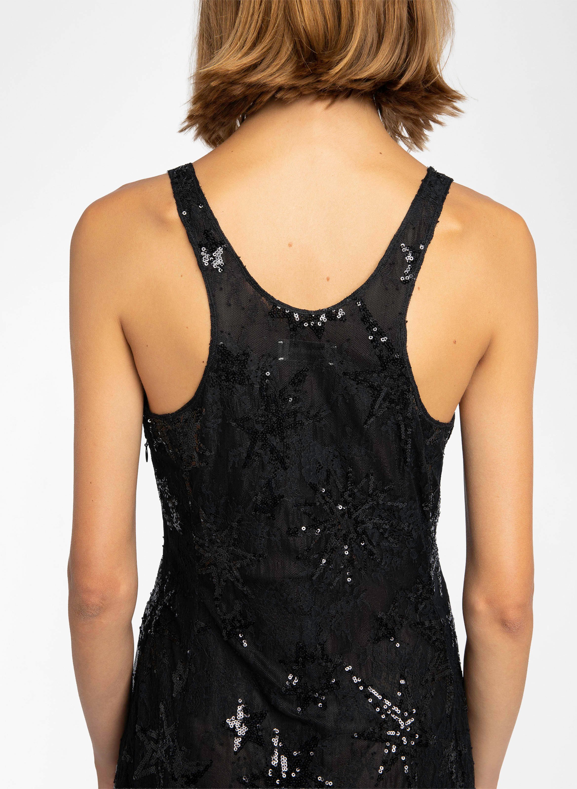Robe longue évasée à sequins ZADIG&VOLTAIRE Noir