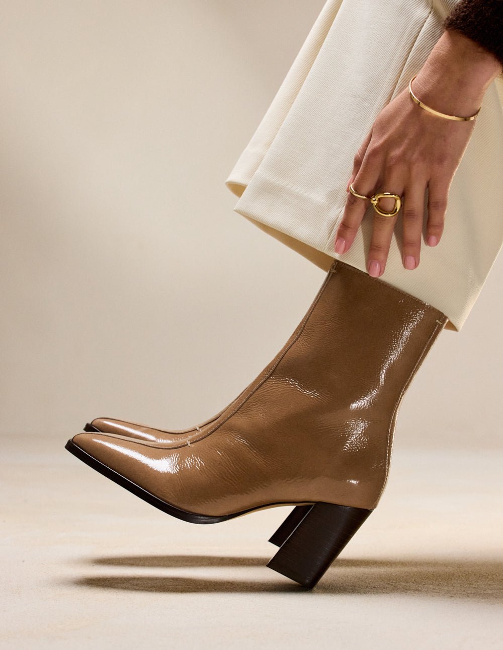 Ankle boots with heel ODAJE EX. M.MOUSTACHE Brown