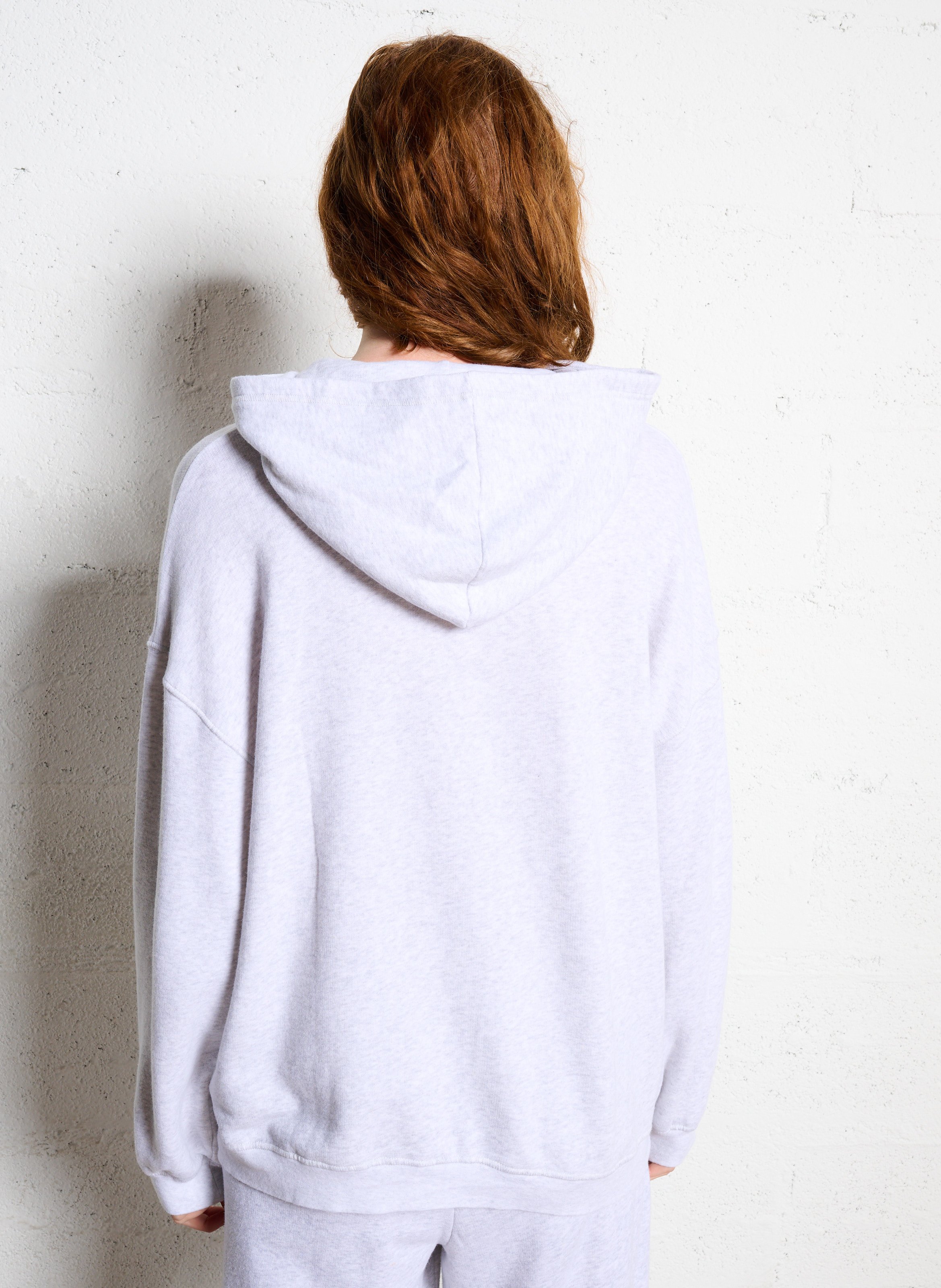 Oversized heathered hoodie AMERICAN VINTAGE Grey