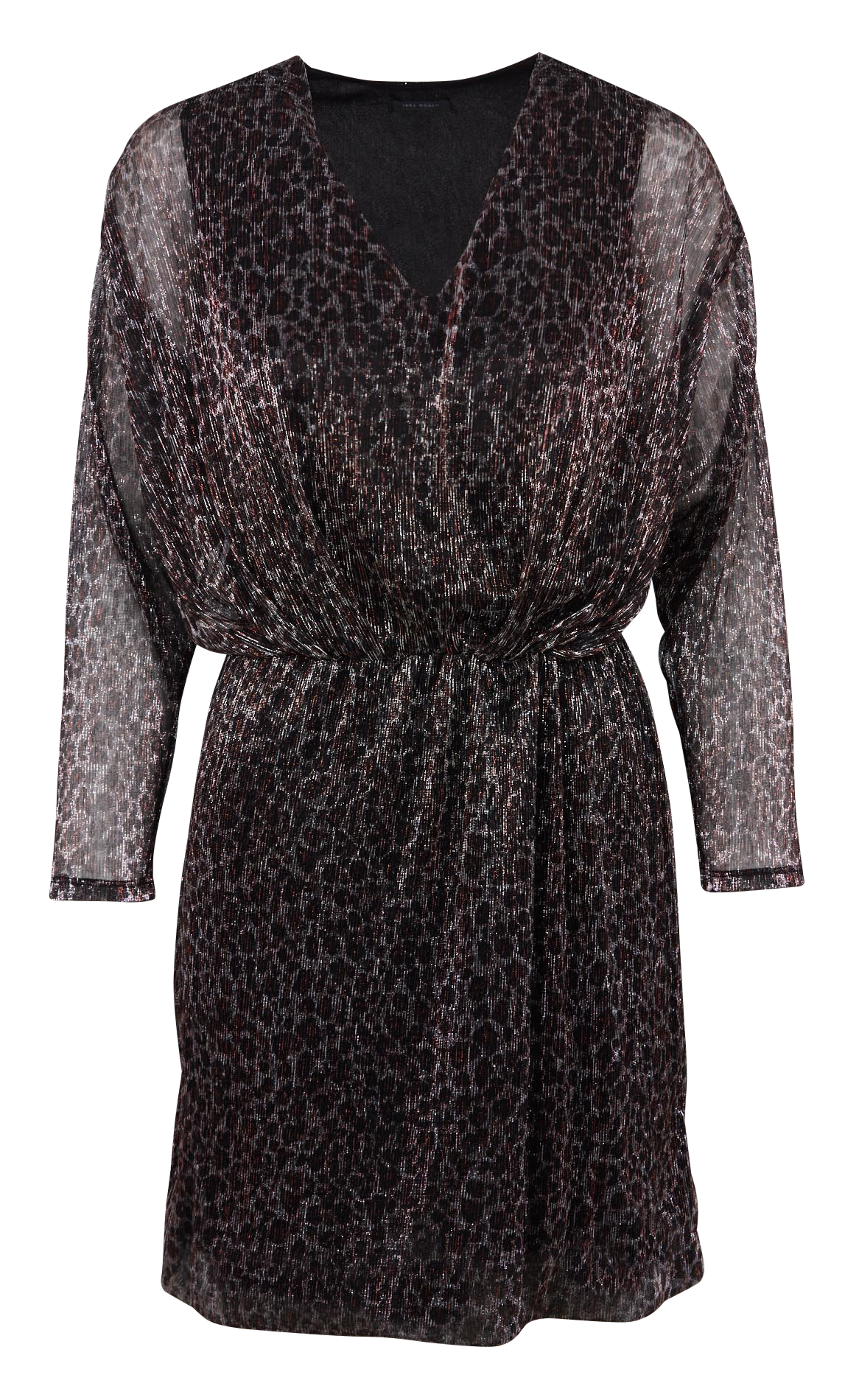 Short lurex print dress IKKS Black