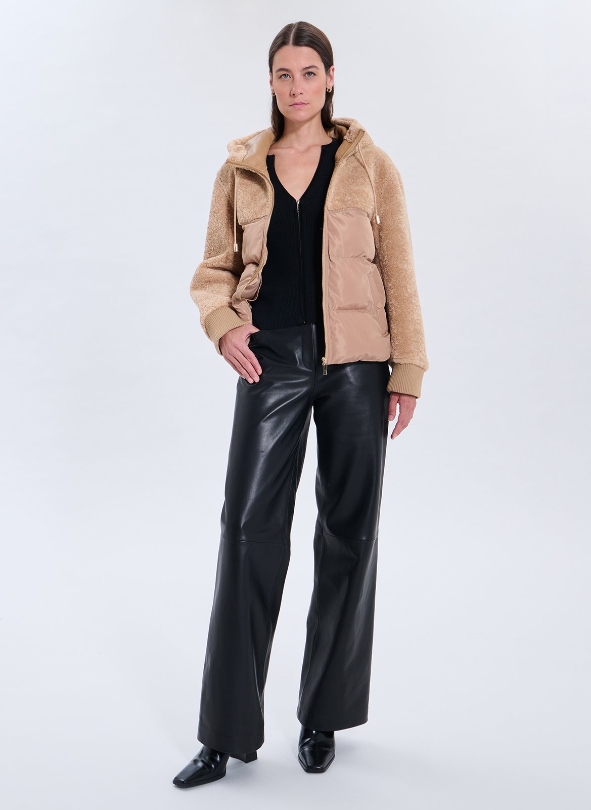 Manteau à capuche ZAPA Marron