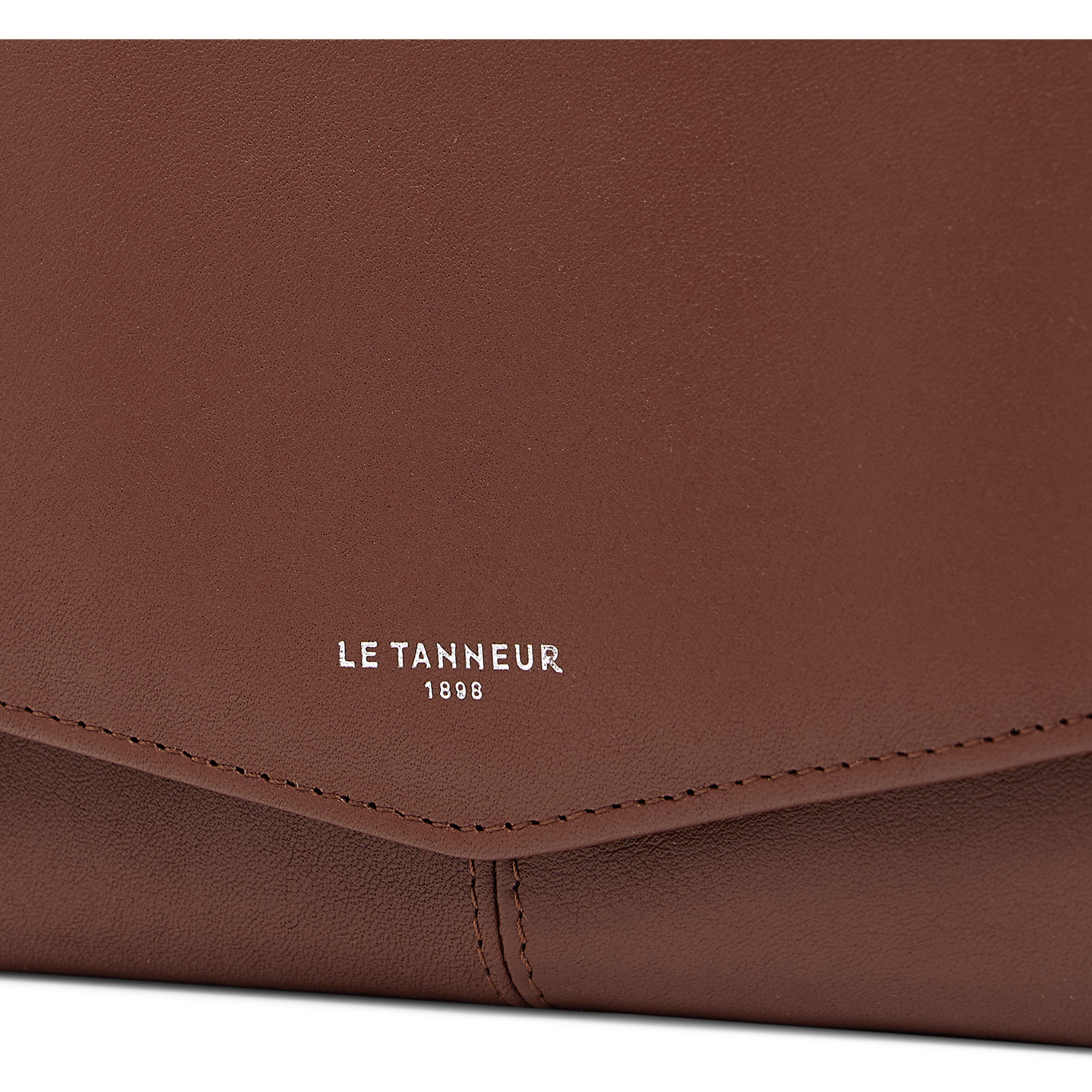 Gladde, leren portefeuille LE TANNEUR Bruin