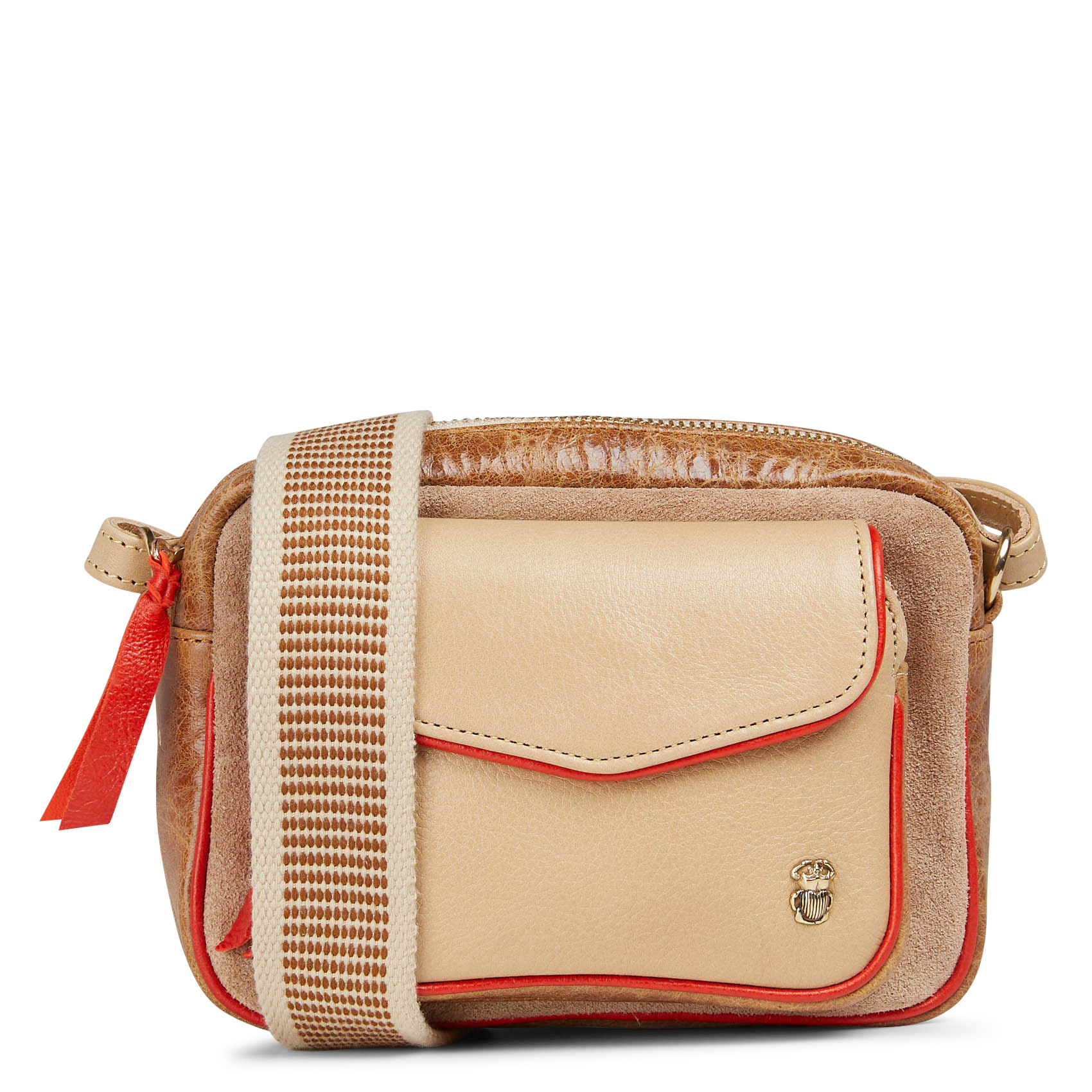 Brieftasche aus Leder CLARIS VIROT Beige