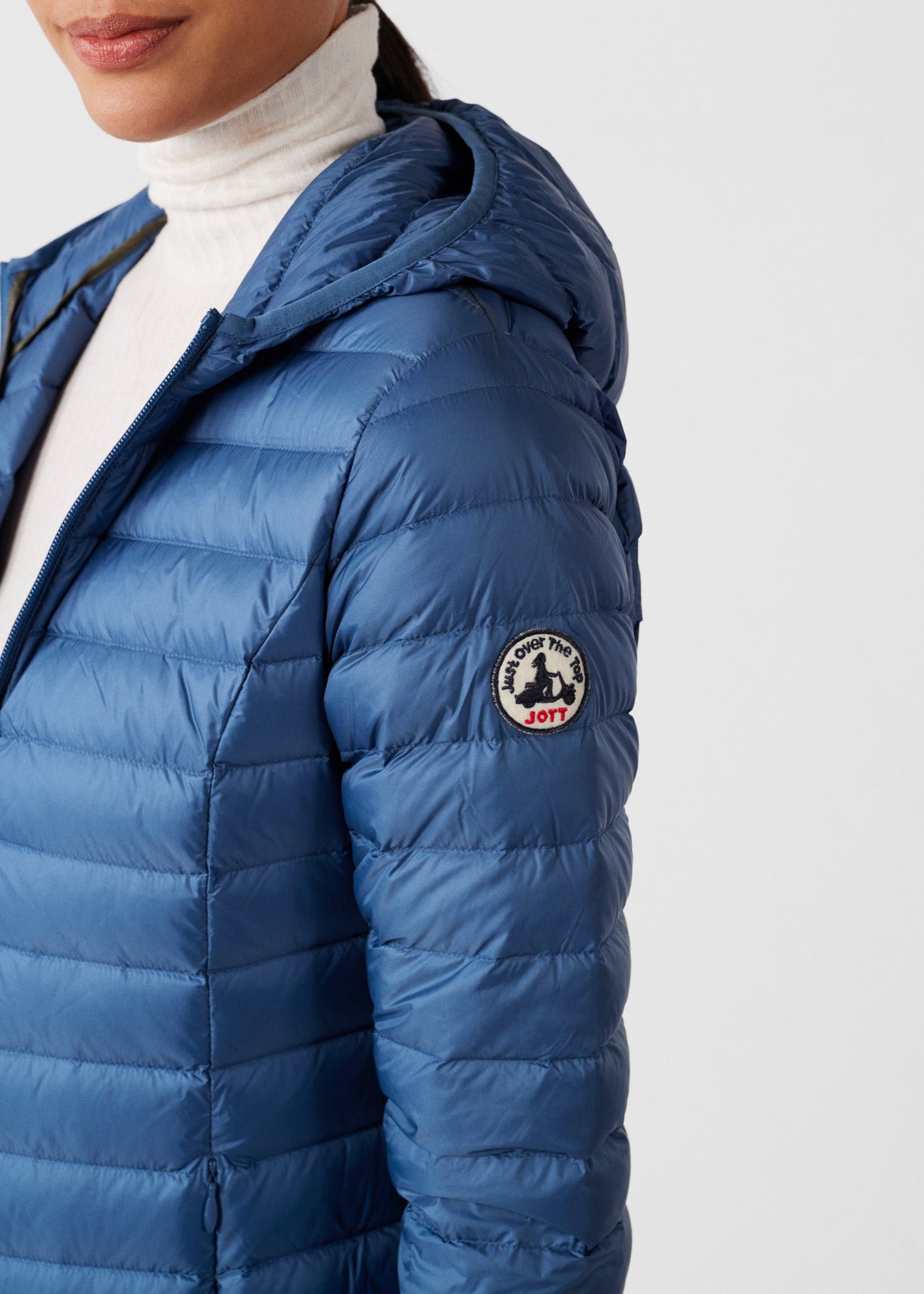 Lightweight hooded puffer jacket Cloe JOTT Blue