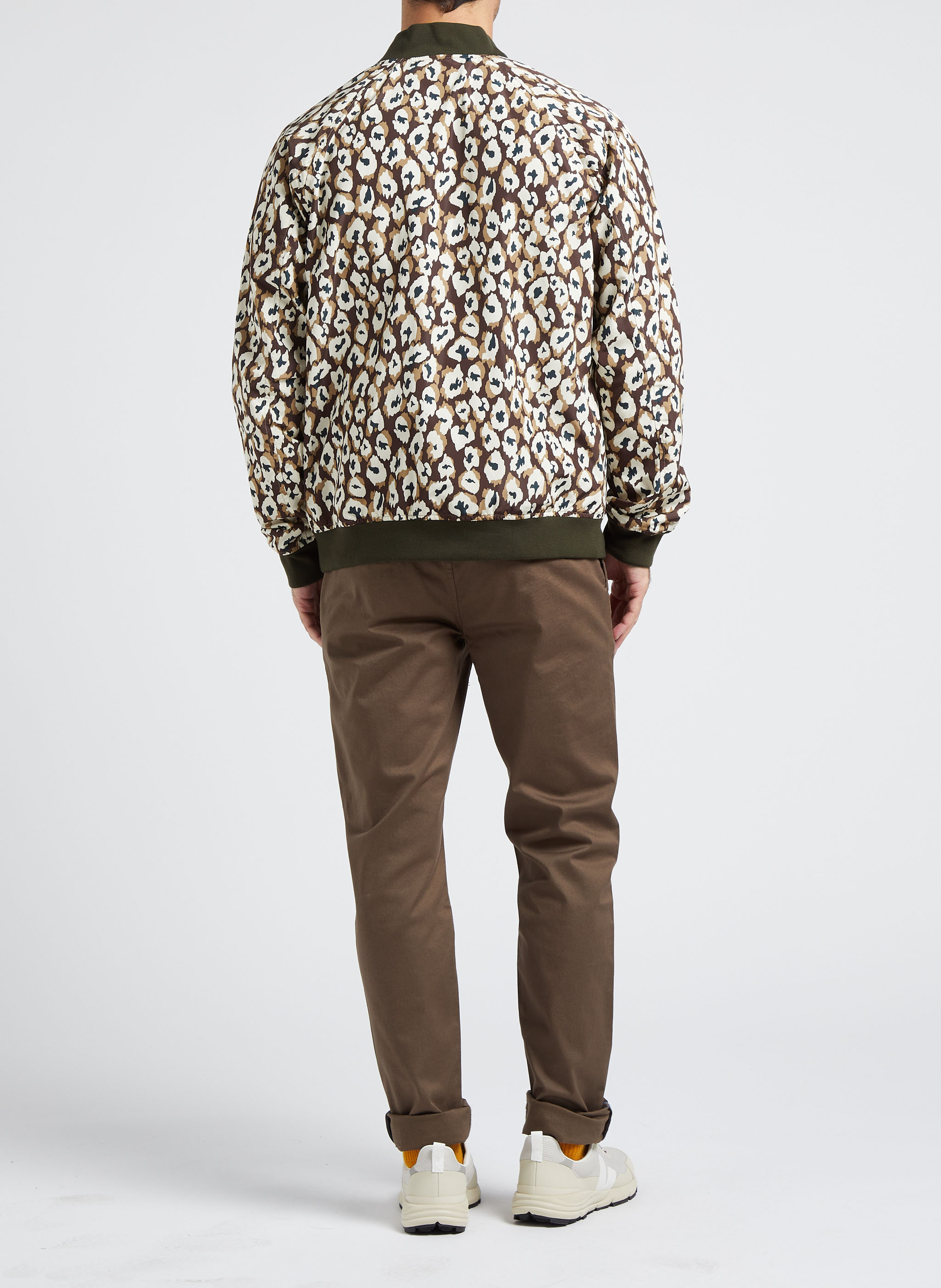 Blouson col rond à imprimé léopard réversible SCOTCH AND SODA Kaki