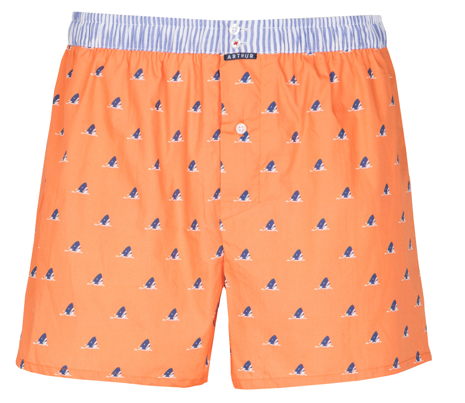 Caleçon en coton imprimé ARTHUR Orange