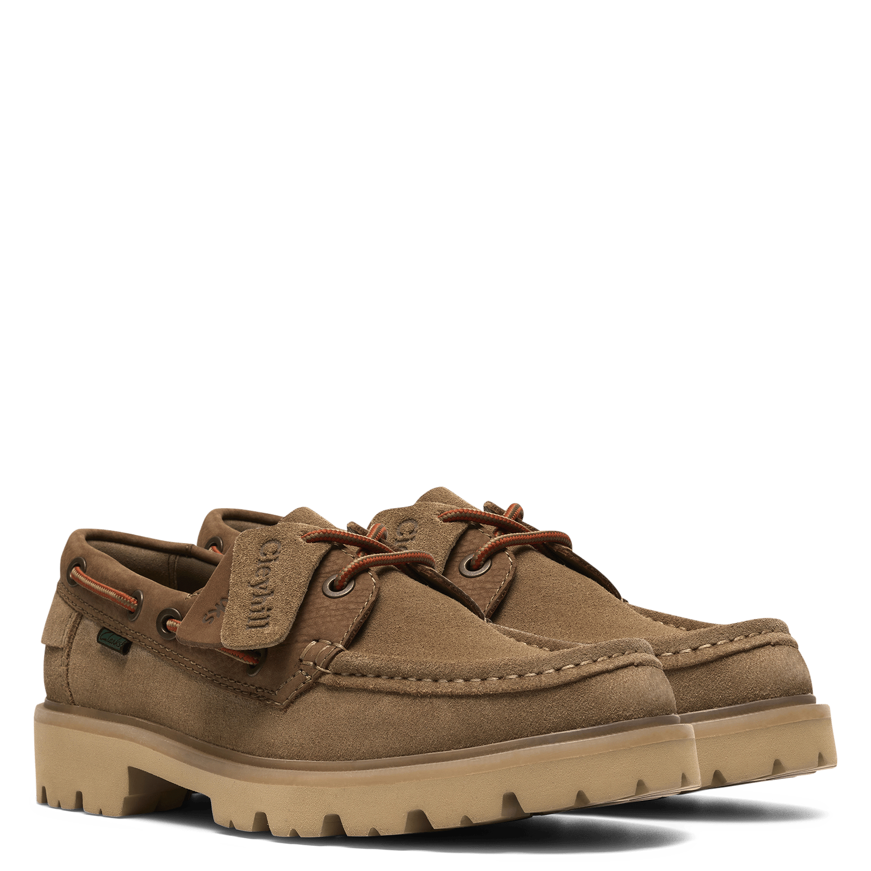 Bootschoenen van leer CLARKS Bruin