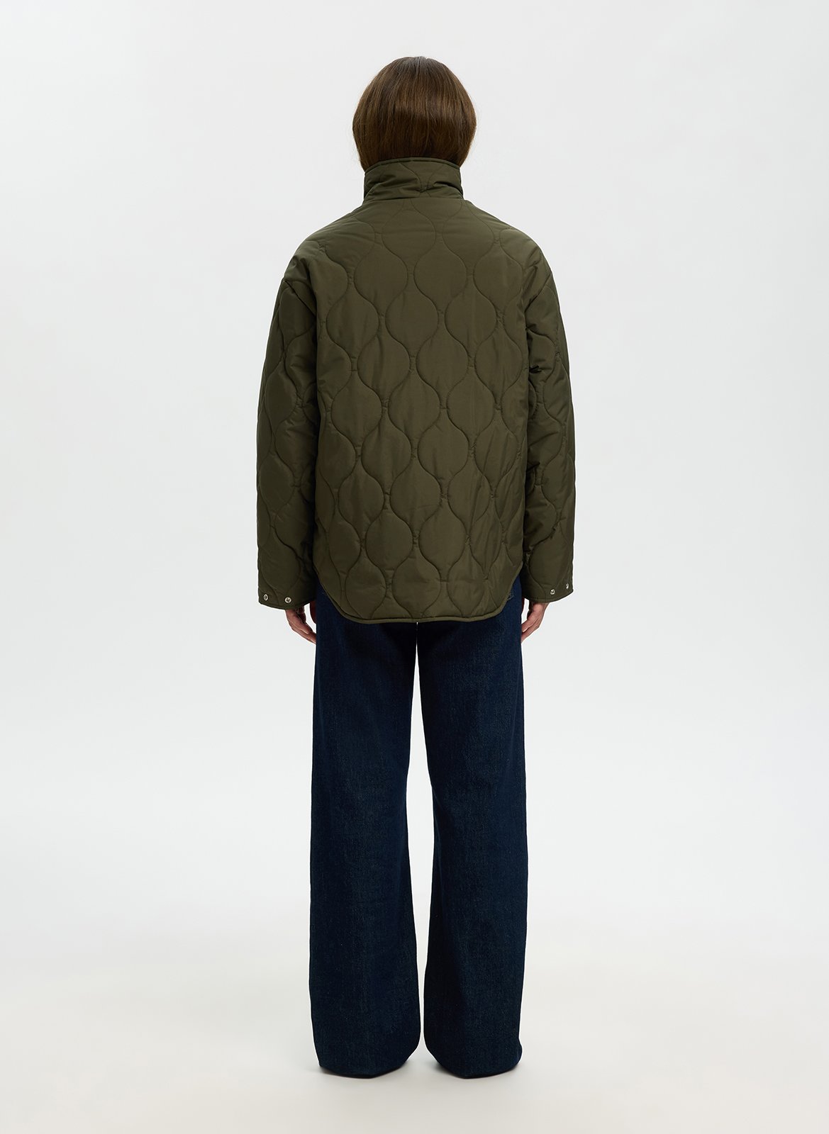 Jasje met opstaande kraag SELECTED Groen