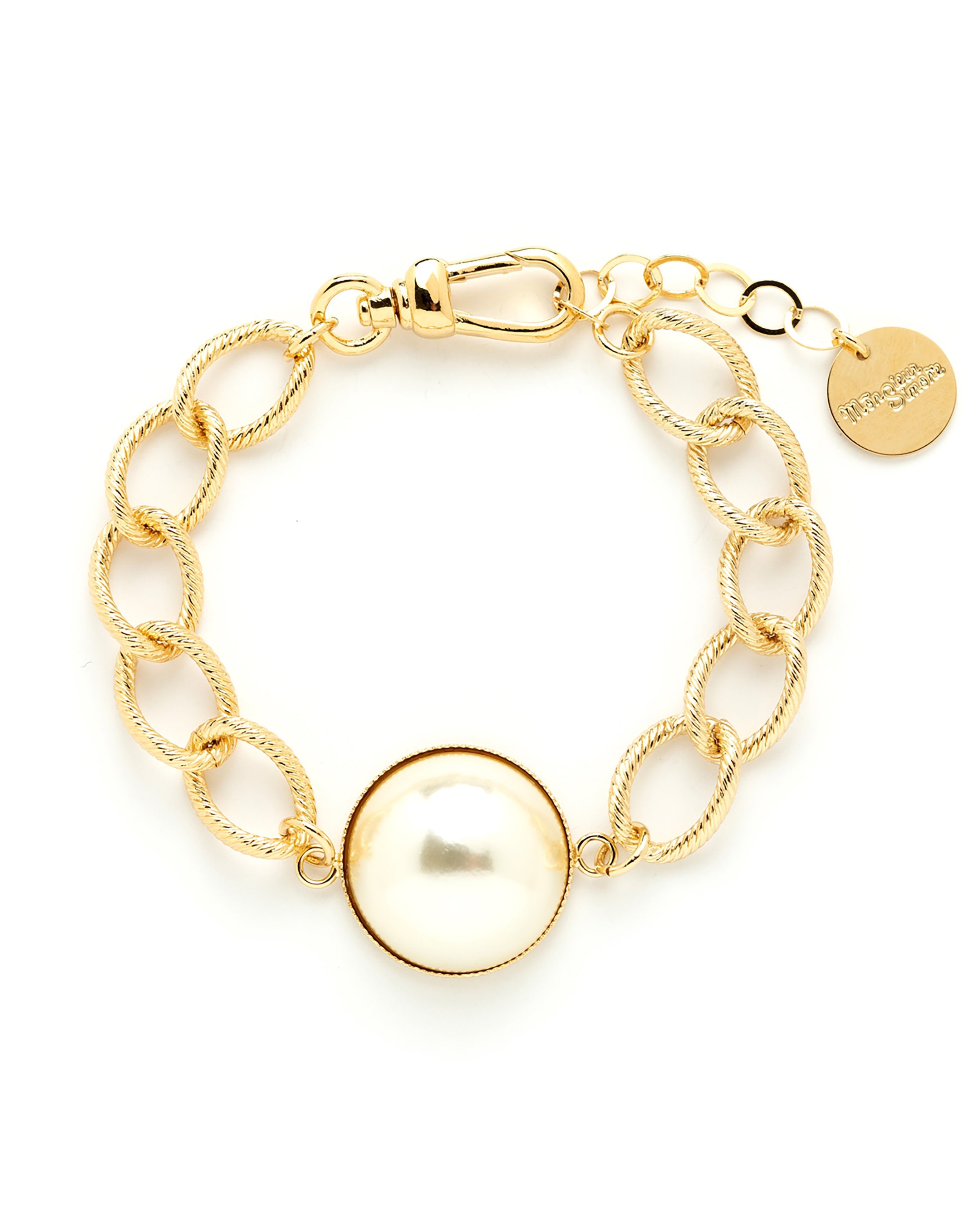 Maxi gold-plated pearl bracelet MONSIEUR SIMONE