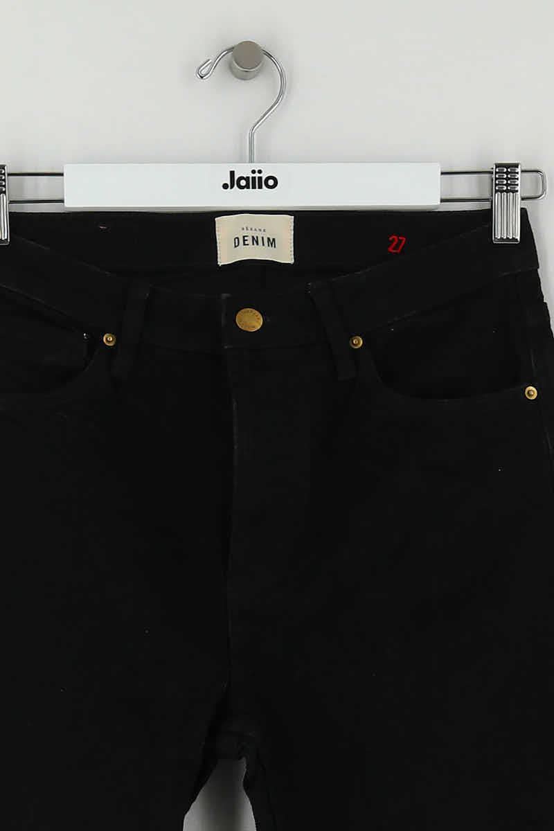 - Straight-leg jeans
- 5 pockets
- Straight cut
- Faded effect SEZANE - Seconde main Black