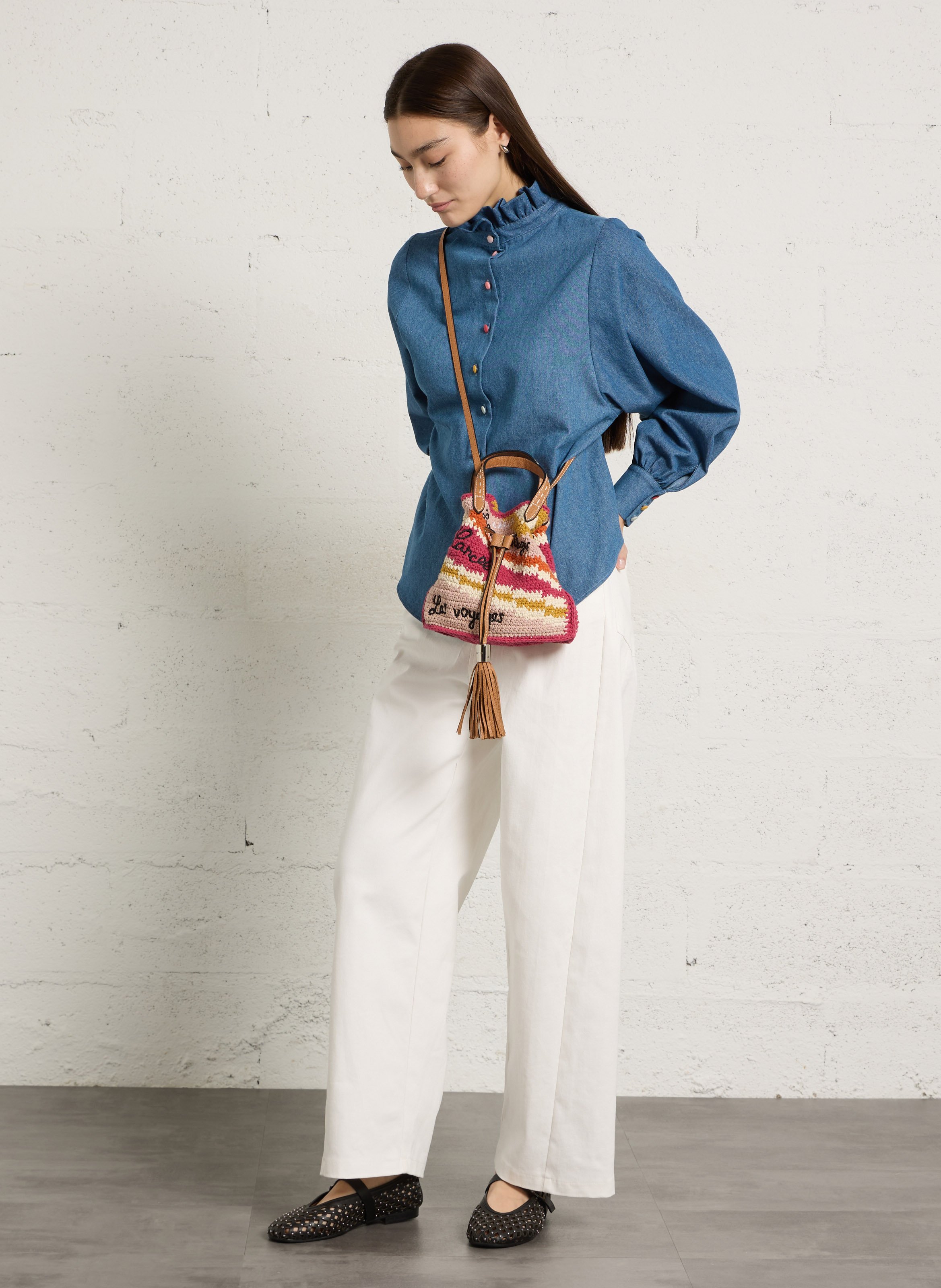 Geborduurde tas met print LANCEL Veelkleurig