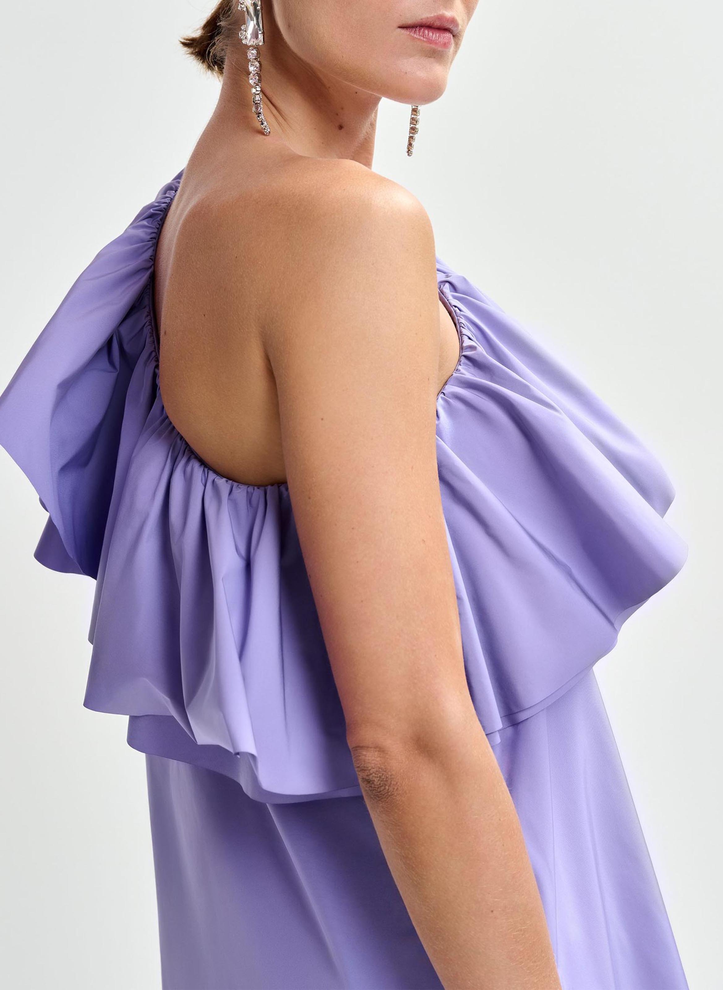 Robe courte col asymétrique ESSENTIEL ANTWERP Violet