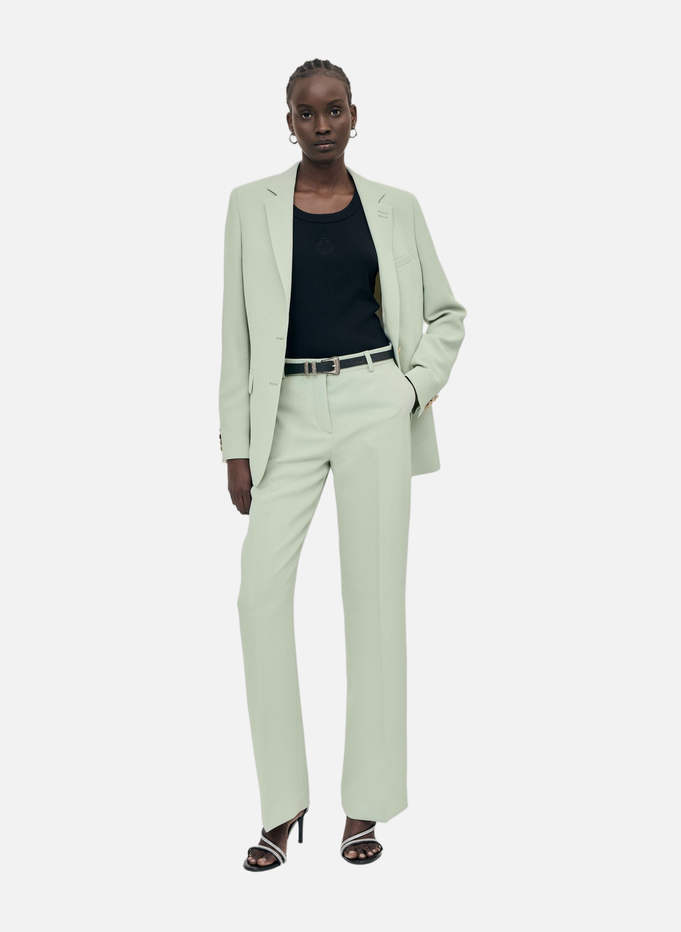 Straight suit trousers THE KOOPLES Green