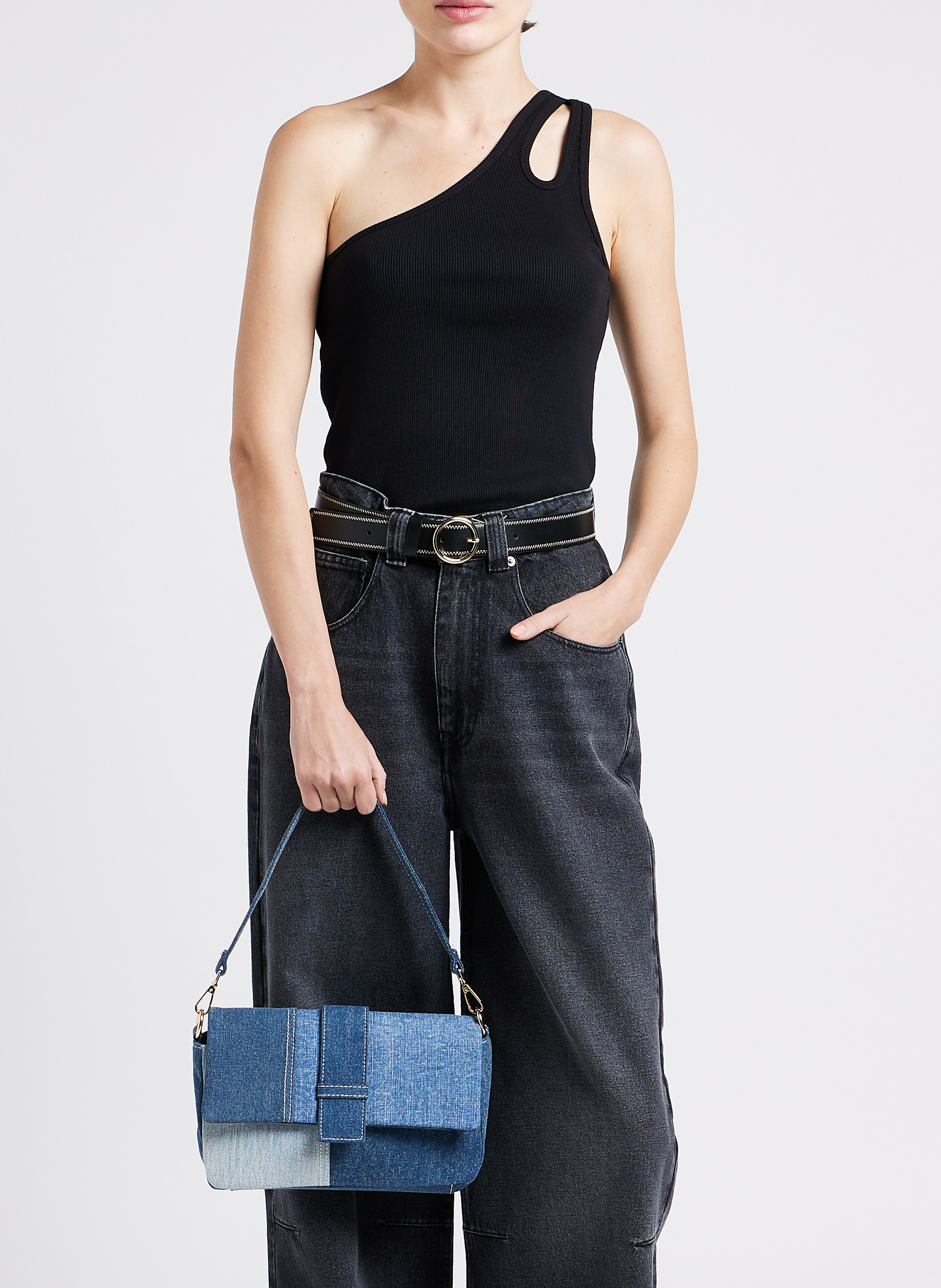 Katoenen schoudertas AU PRINTEMPS PARIS Blauw