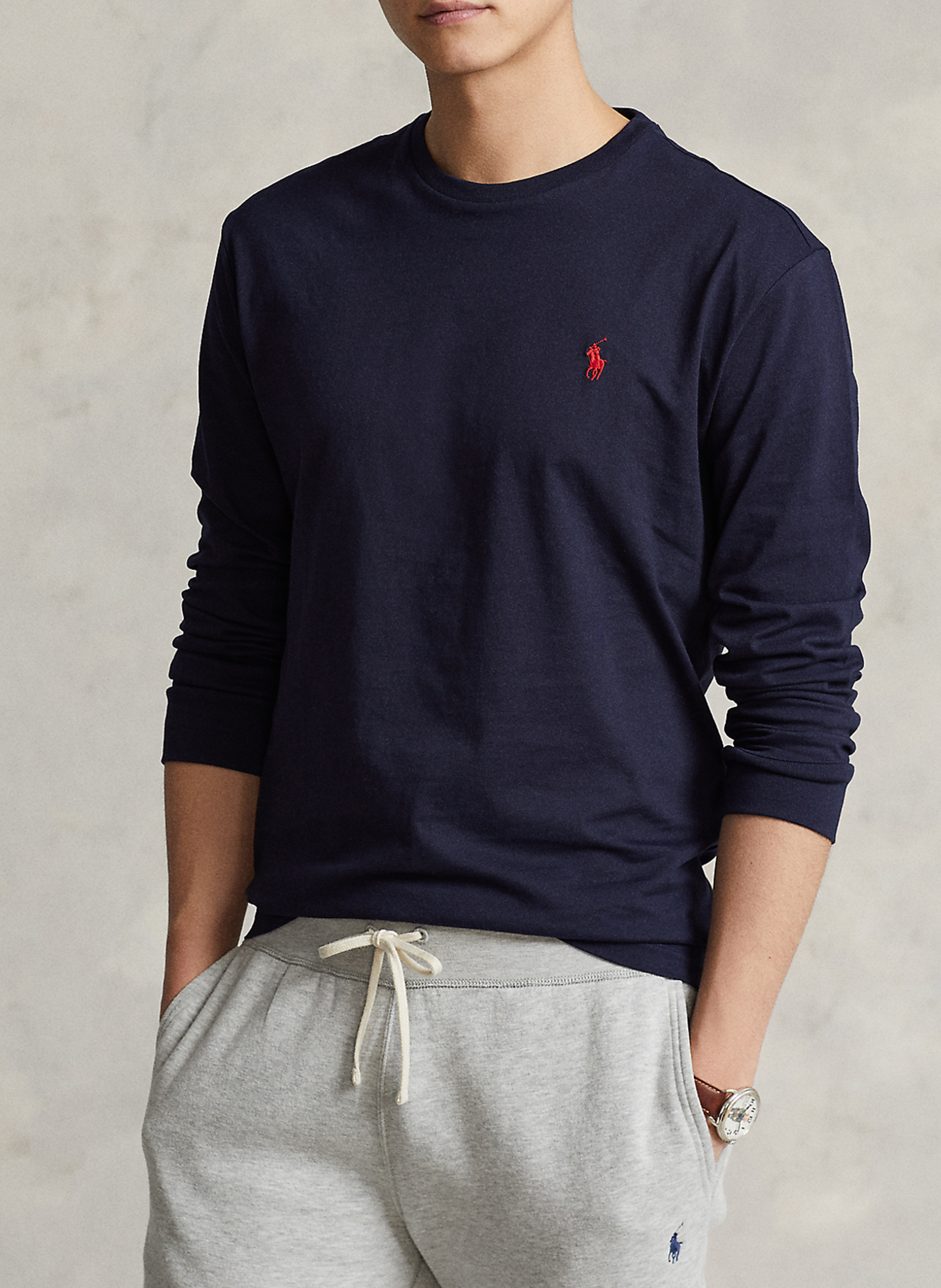 Langärmliges Rundhals-T-Shirt aus Baumwolle POLO RALPH LAUREN