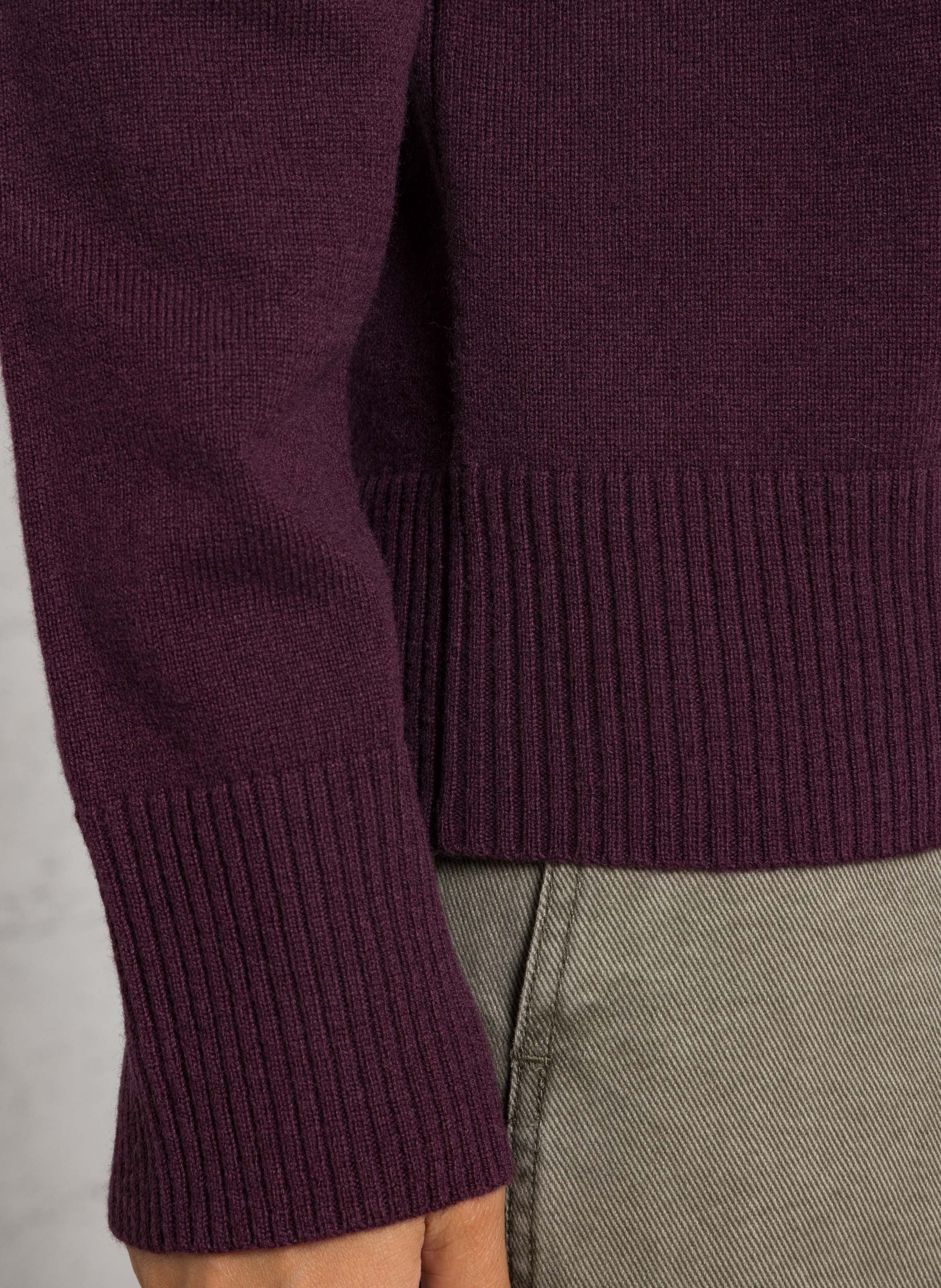 Straight wool polo sweater RUE DE TOKYO Purple