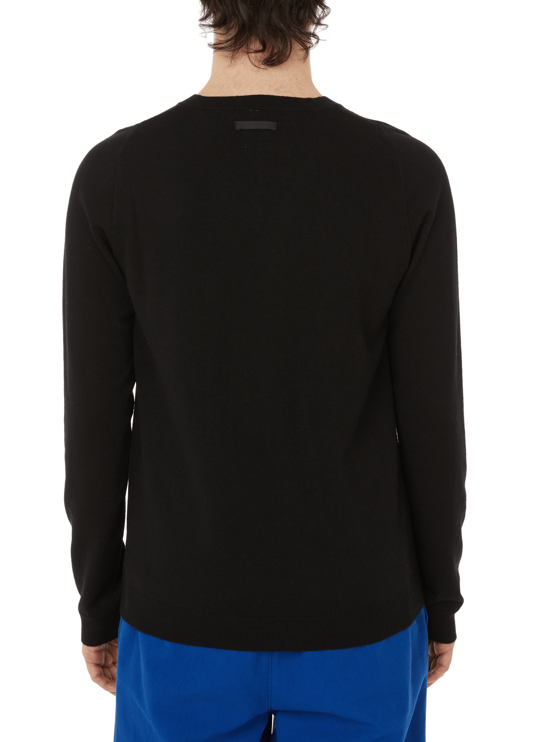 Pull col v en laine mérinos AU PRINTEMPS PARIS Noir