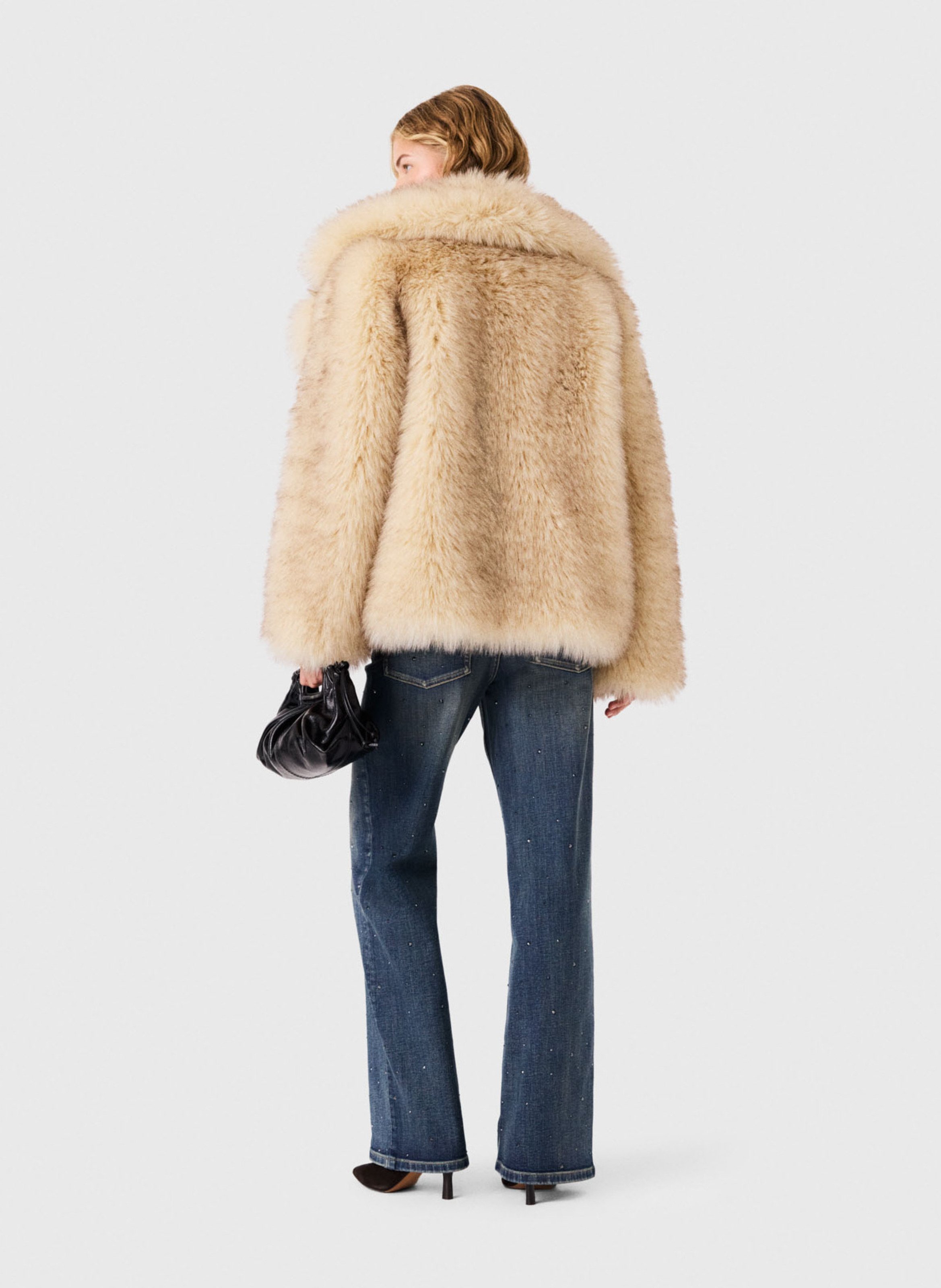 Oversized korte jas MAJE Beige